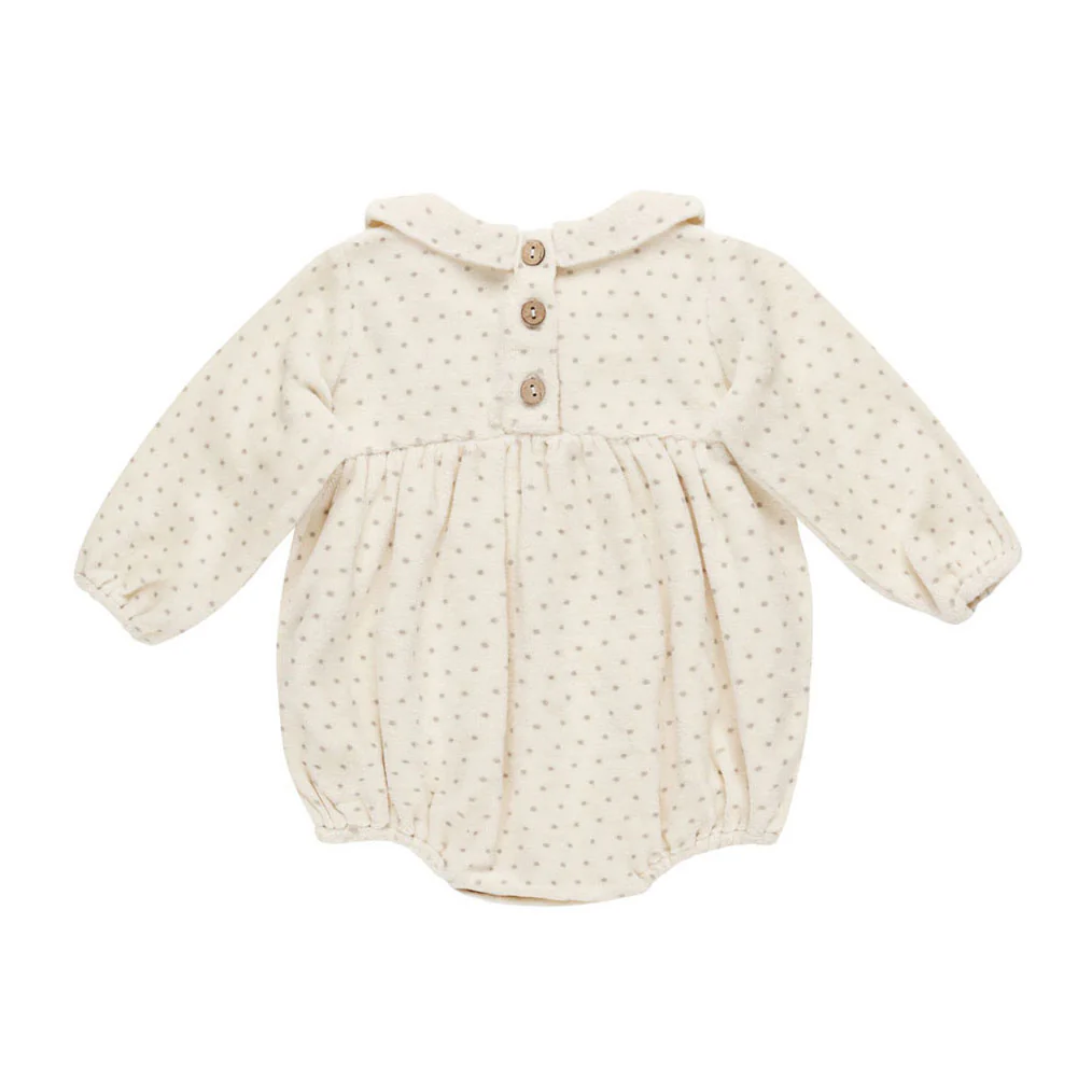 Quincy Mae Polka Dot Peter Pan Romper - Image 2