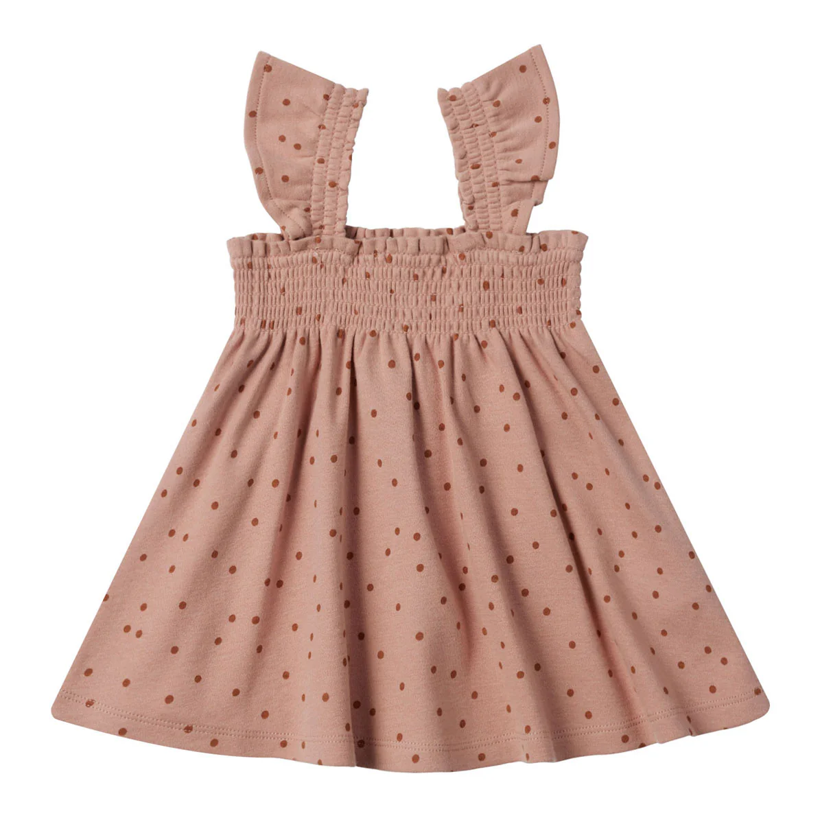 Quincy Mae Polka Dot Smocked Jersey Dress