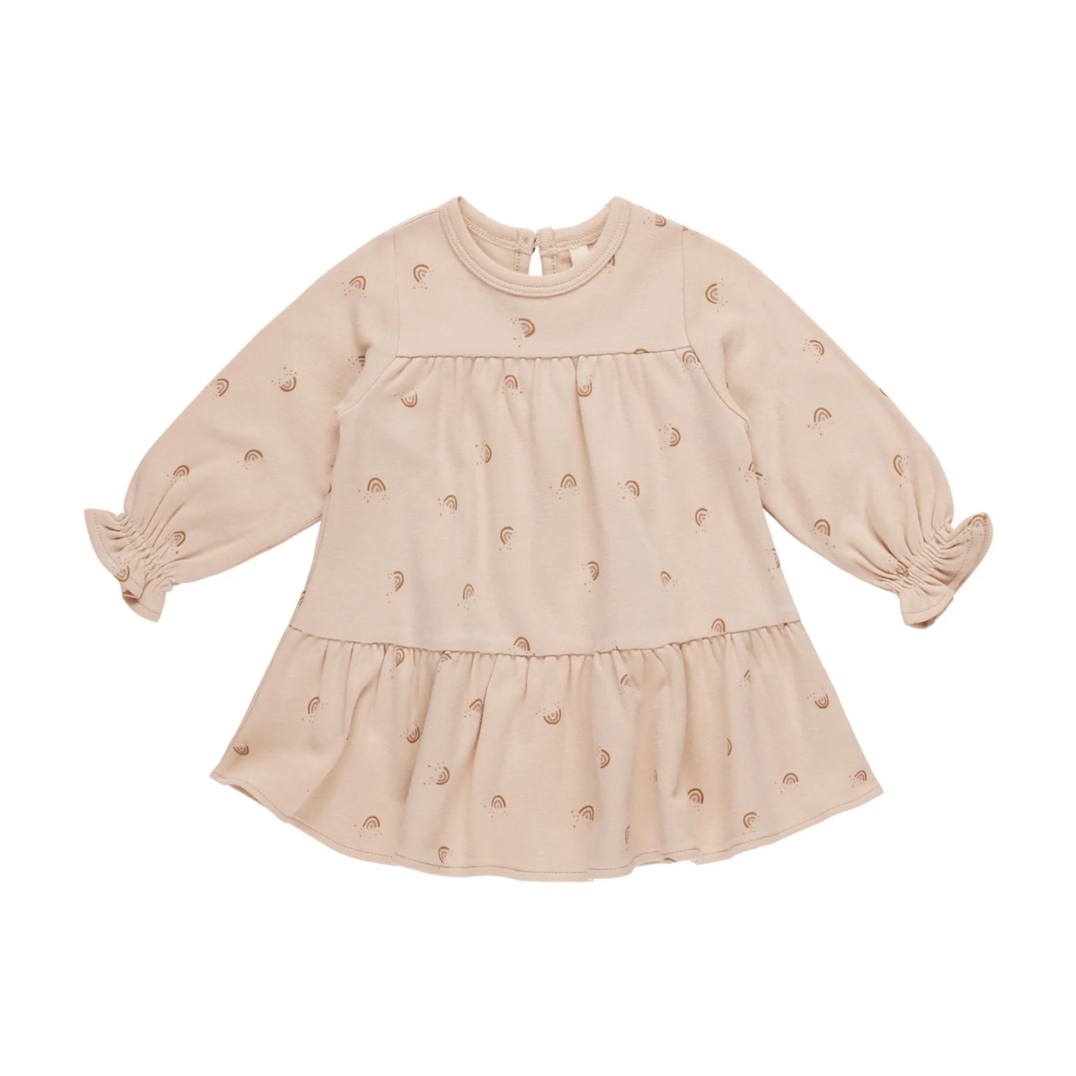 Quincy Mae Rainbows Tiered Jersey Dress