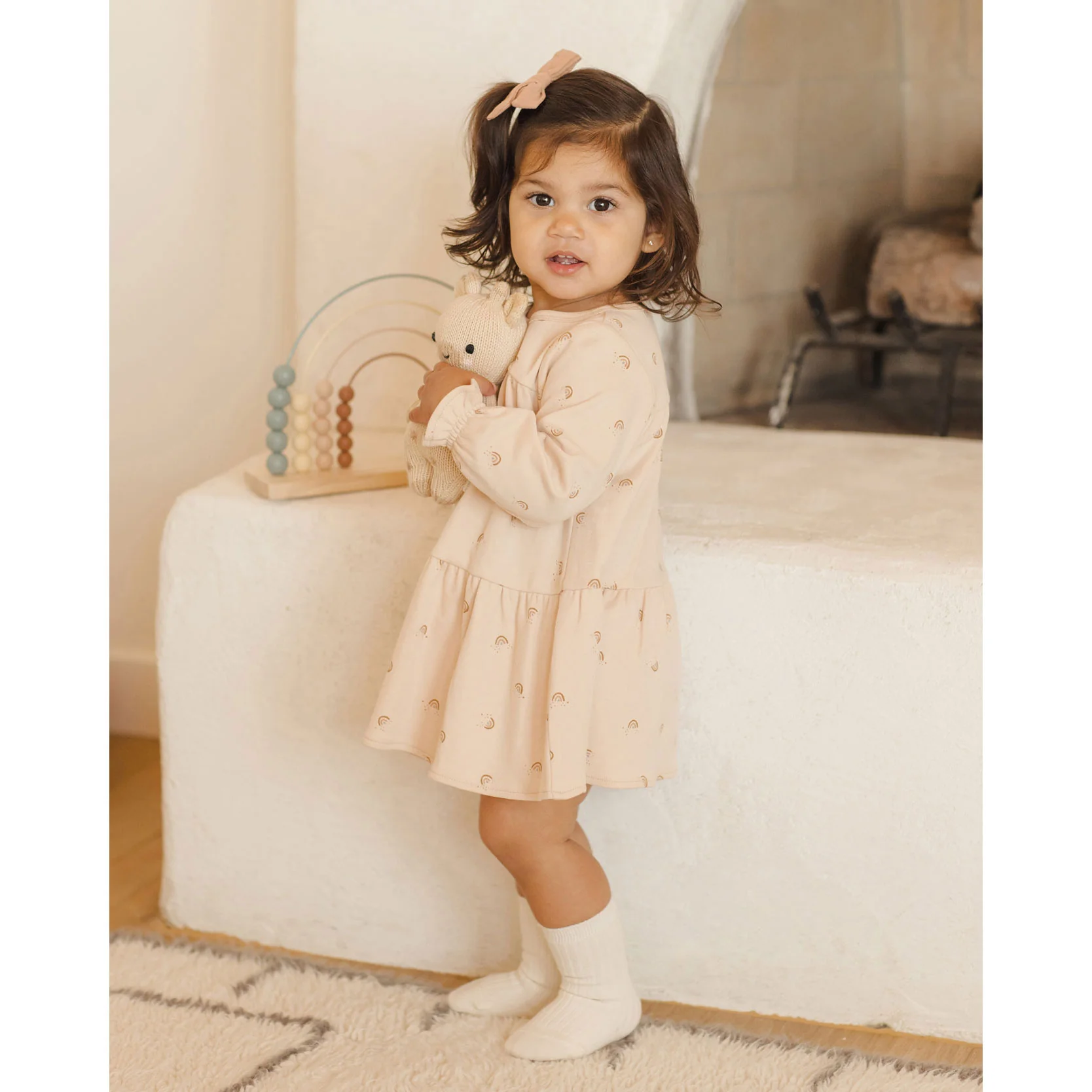 Quincy Mae Rainbows Tiered Jersey Dress - Image 2