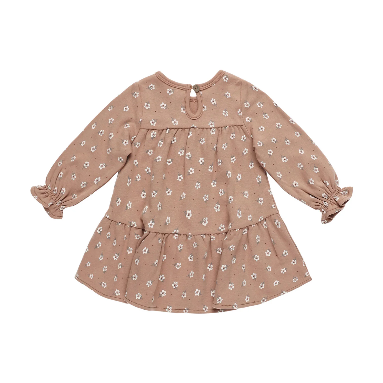 Quincy Mae Rose Ditsy Tiered Jersey Dress - Image 3