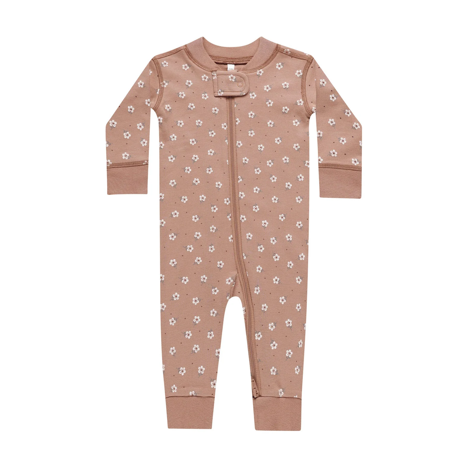 Quincy Mae Rose Ditsy Zip Long Sleeve Sleeper