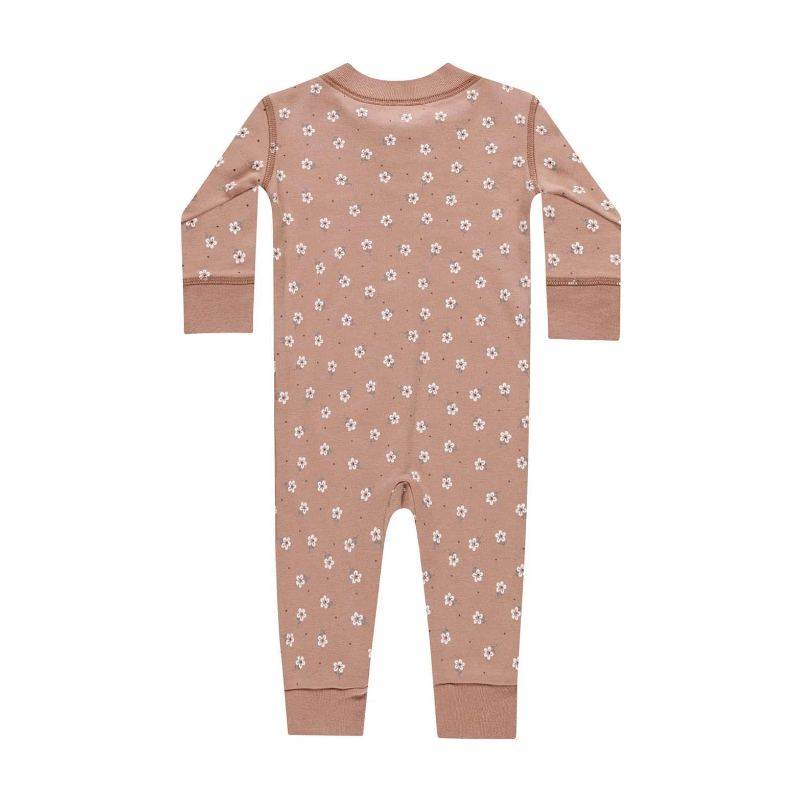 Quincy Mae Rose Ditsy Zip Long Sleeve Sleeper - Image 3