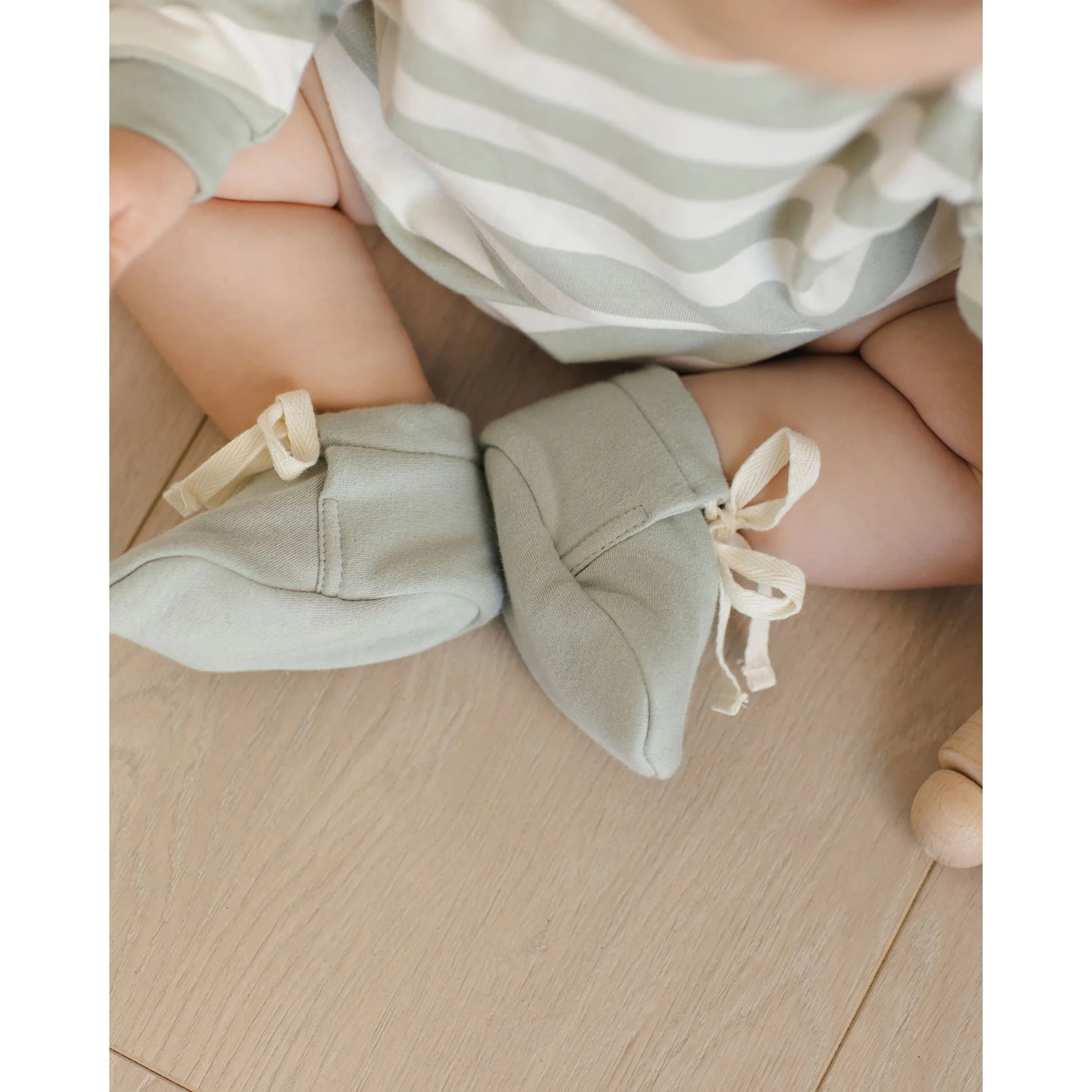 Quincy Mae Sage Baby Booties - Image 2