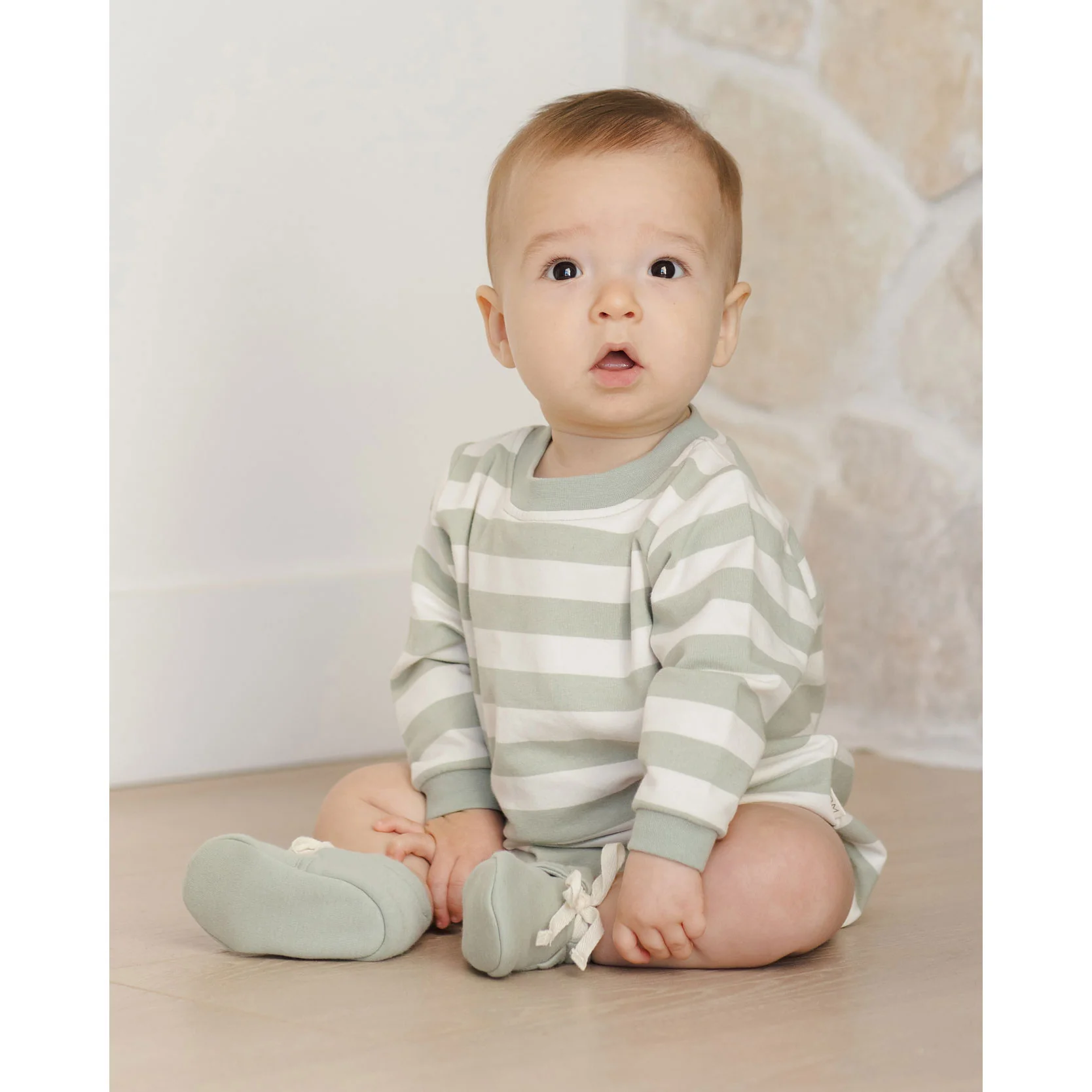Quincy Mae Sage Baby Booties - Image 3