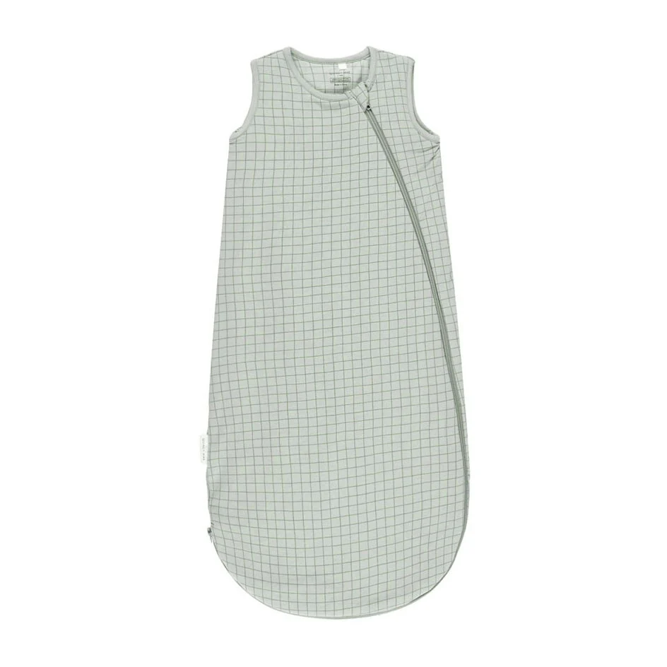 Quincy Mae Sage Grid Bamboo Sleep Bag