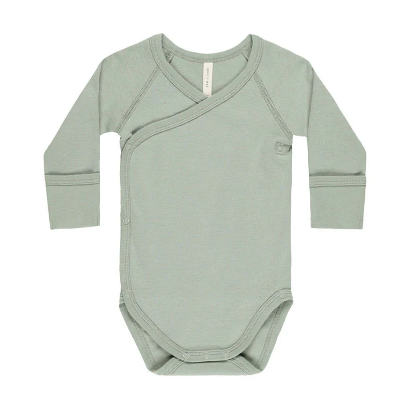 Quincy Mae Sage Side Snap Bodysuit