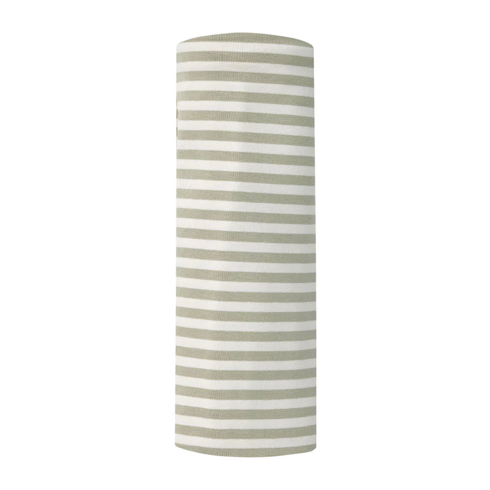 Quincy Mae Sage Stripe Swaddle Blanket