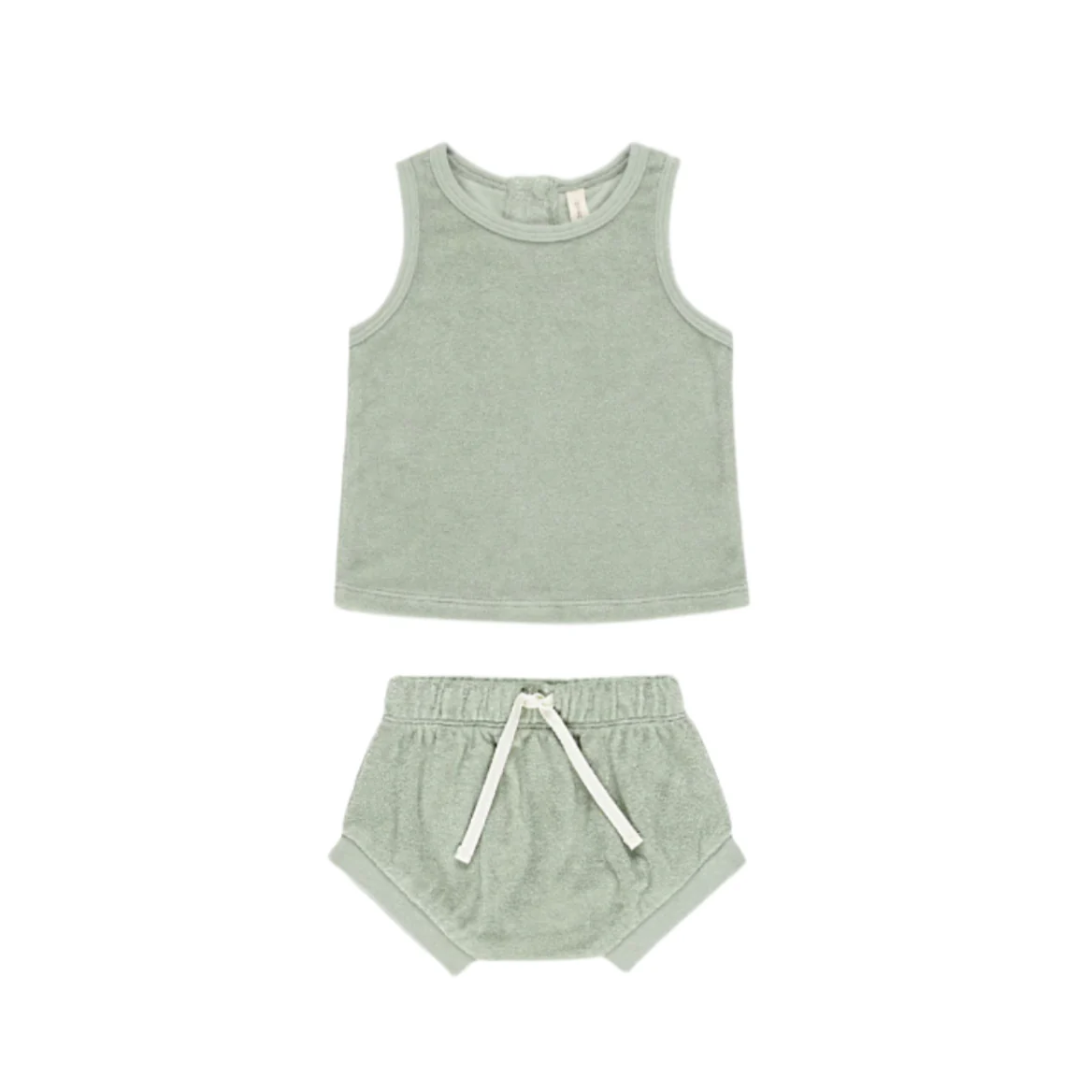 Quincy Mae Sage Terry Tank + Short Set