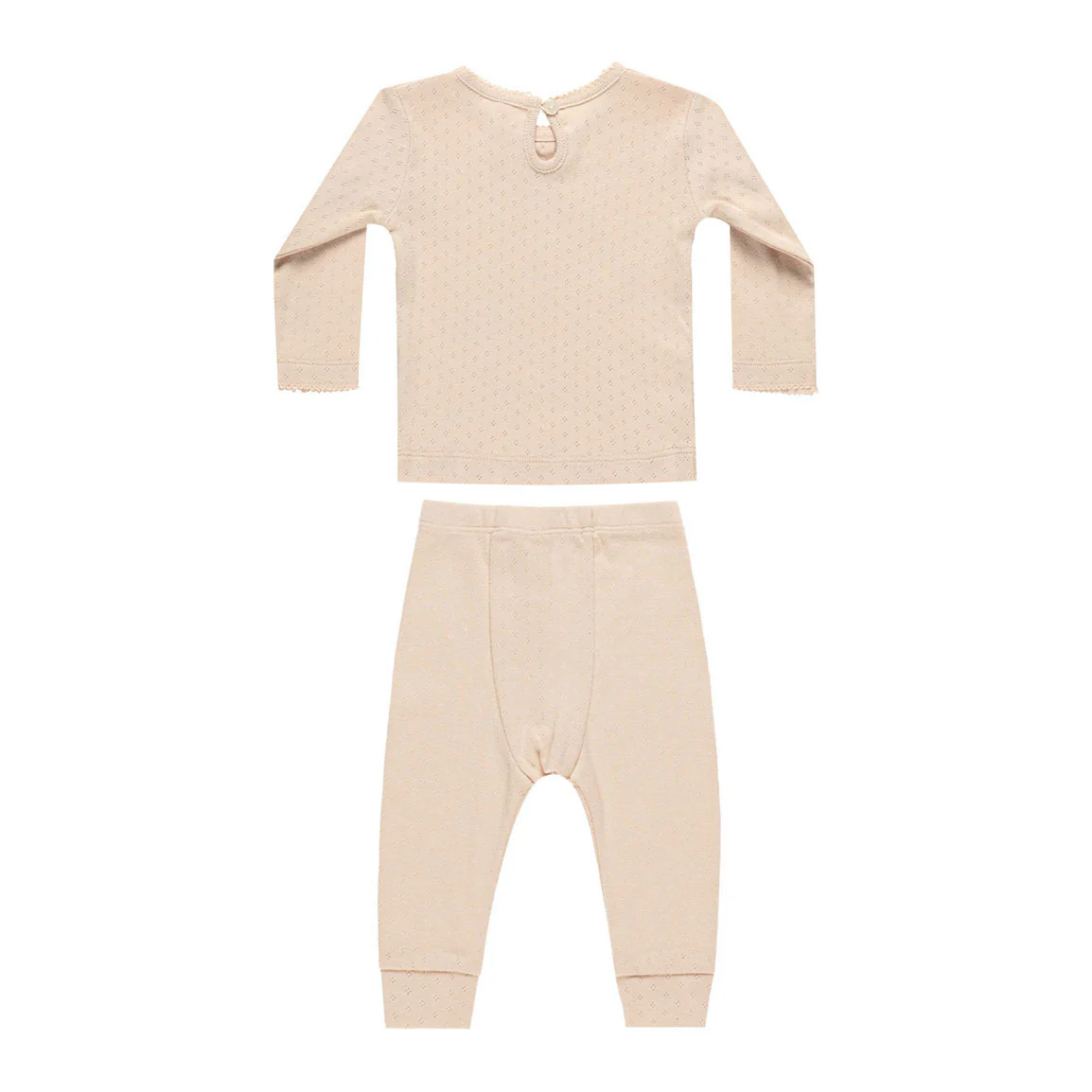 Quincy Mae Shell Pointelle Long Sleeve Tee + Legging - Image 2