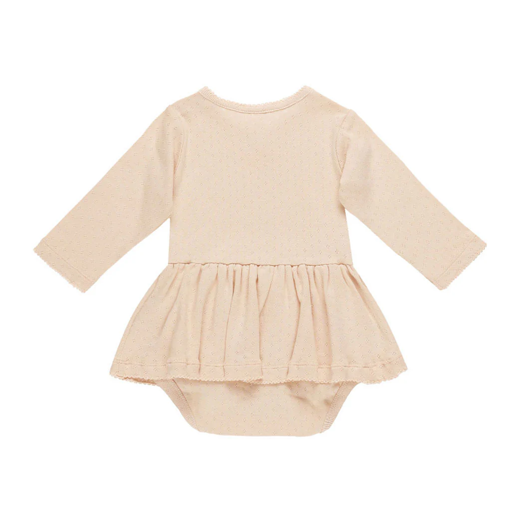 Quincy Mae Shell Pointelle Skirted Bodysuit - Image 2