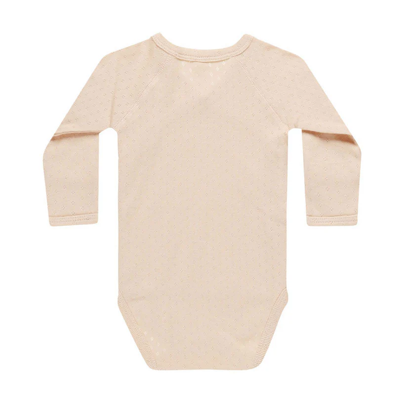Quincy Mae Shell Stripe Side Snap Bodysuit - Image 2