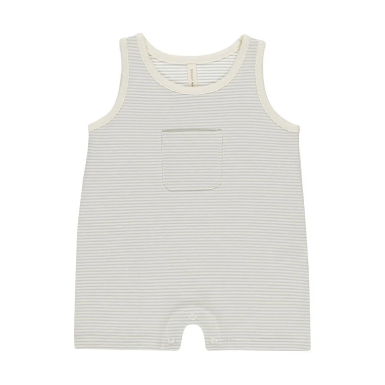 Quincy Mae Sky Micro Stripe Sleeveless One-Piece