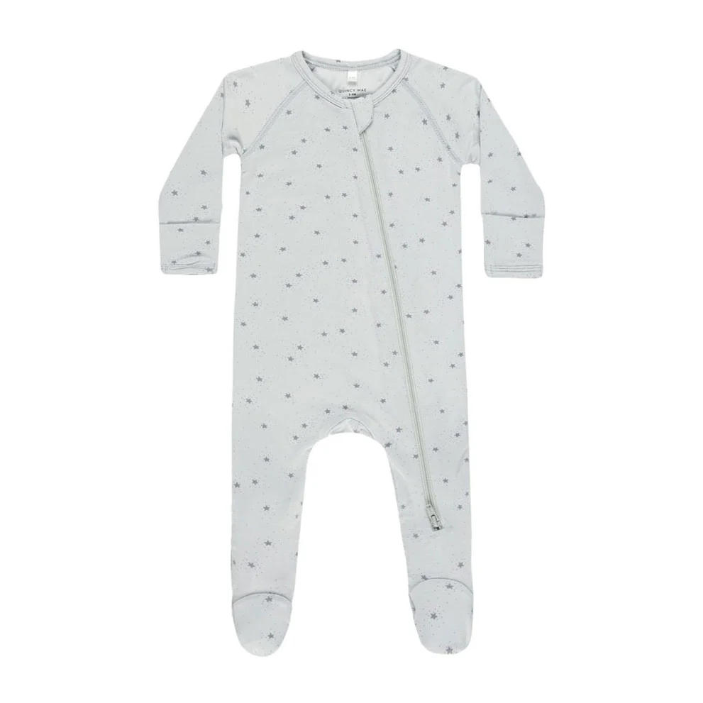 Quincy Mae Sky Twinkle Bamboo Zip Footie