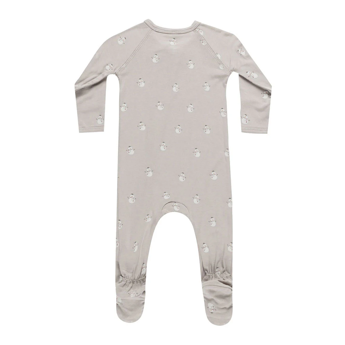 Quincy Mae Snowmen Bamboo Zip Footie - Image 2