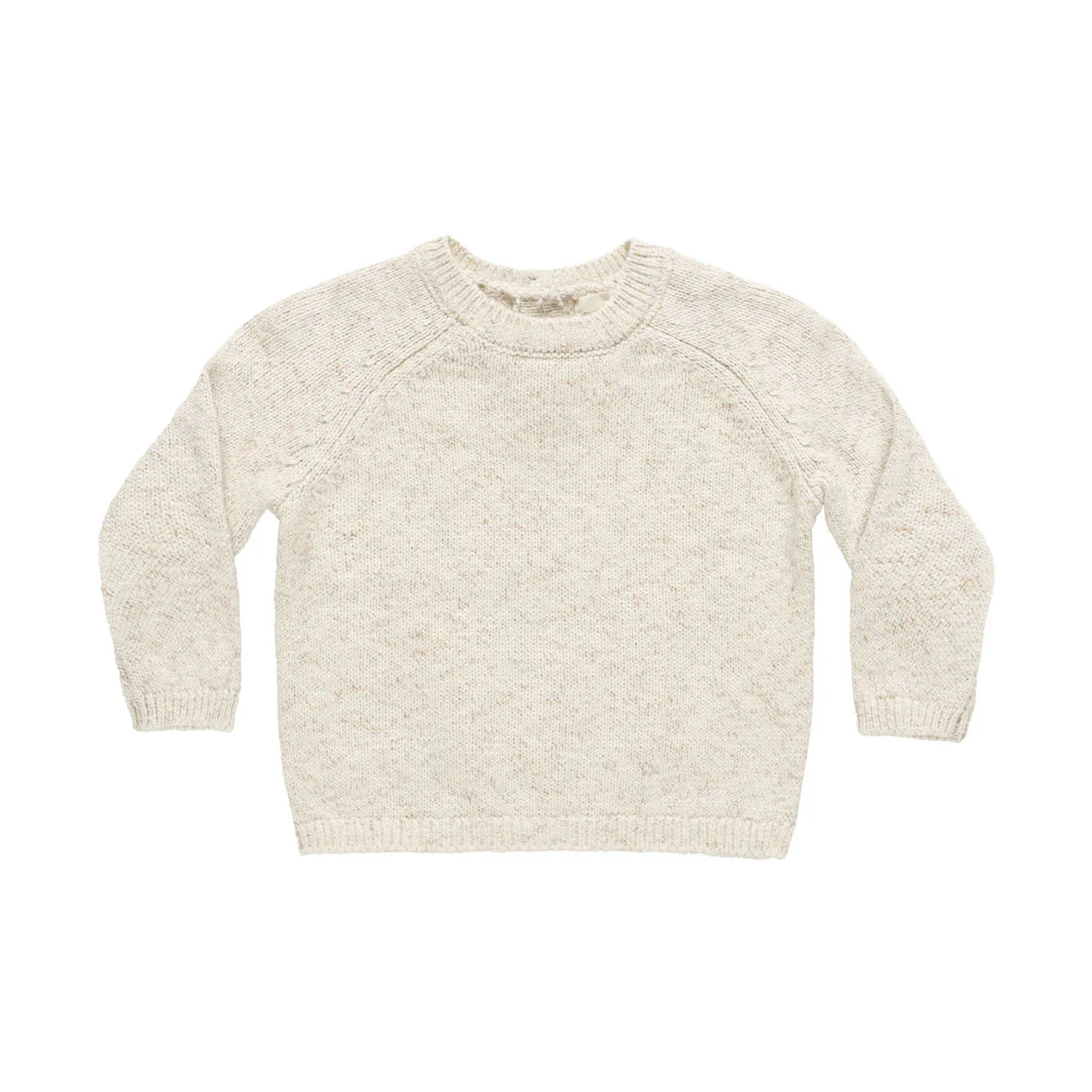 Quincy Mae Speckled Natural Knit Sweater
