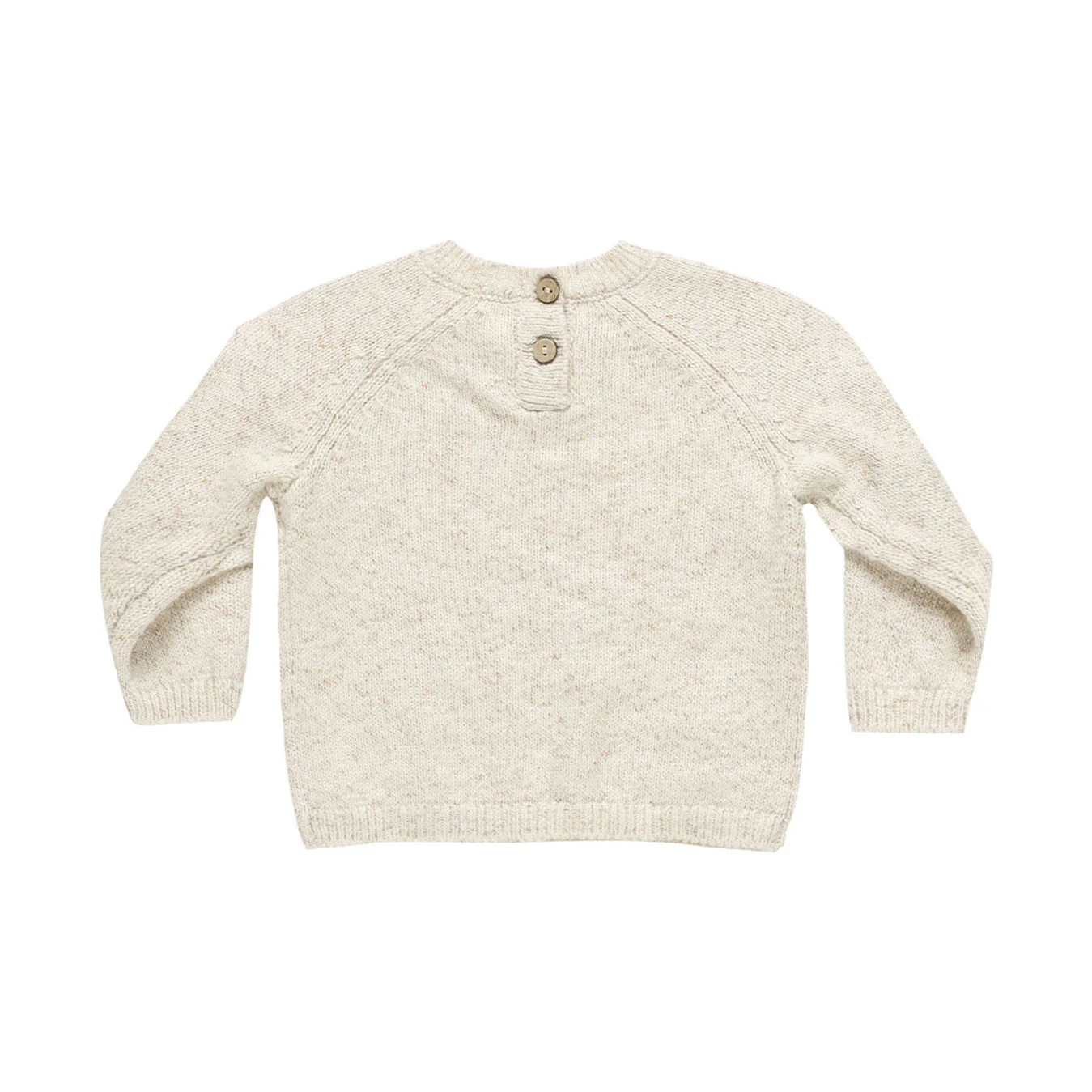Quincy Mae Speckled Natural Knit Sweater - Image 3