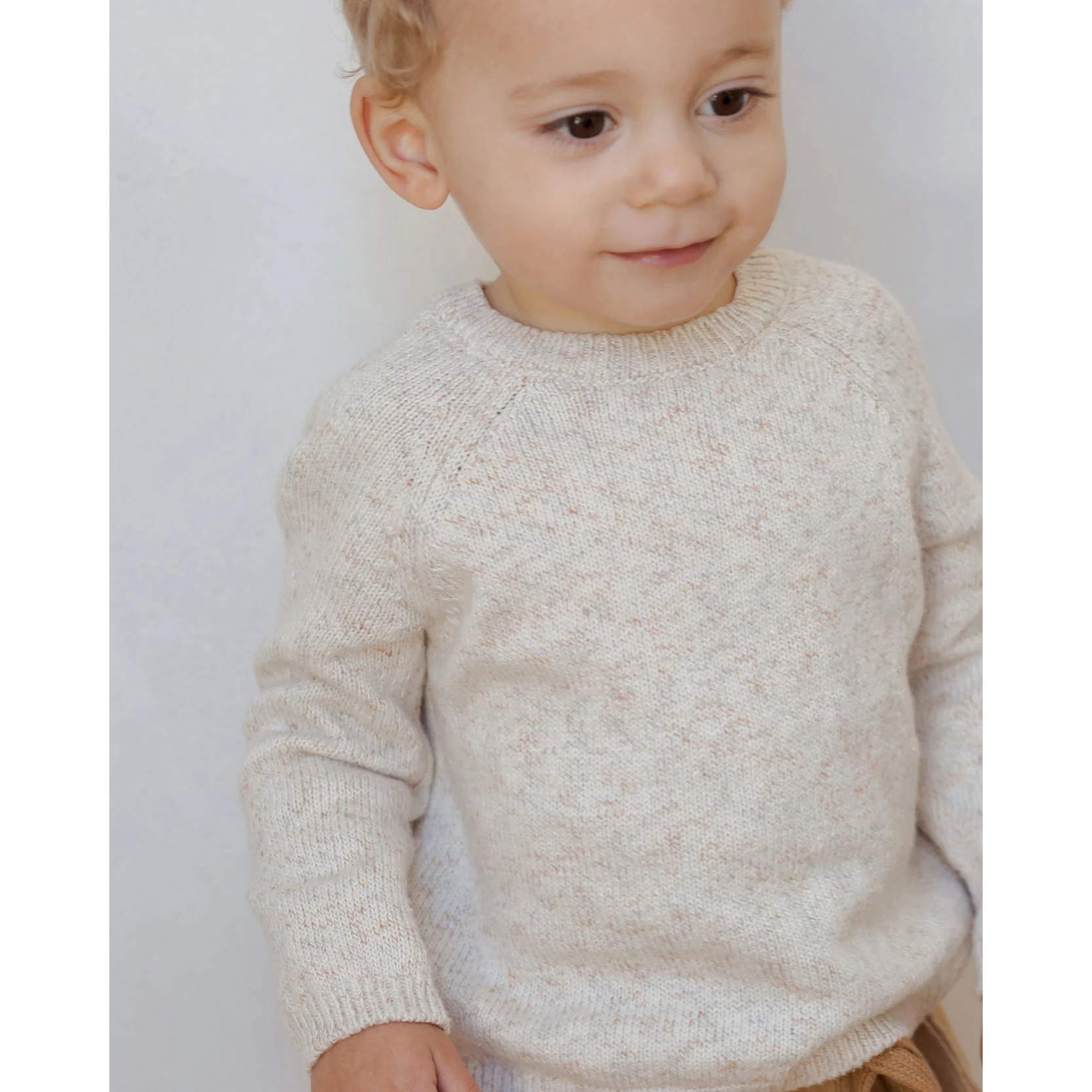 Quincy Mae Speckled Natural Knit Sweater - Image 4