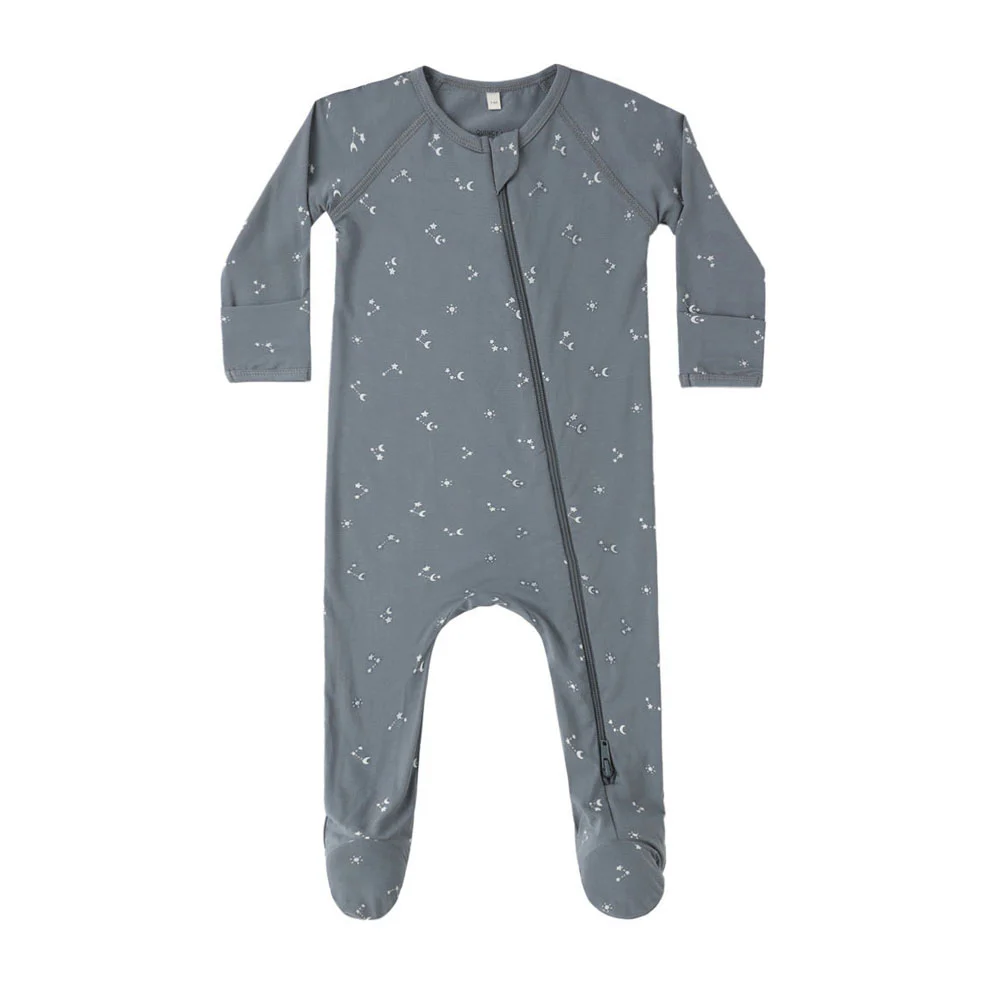 Quincy Mae Starlight Bamboo Zip Footie