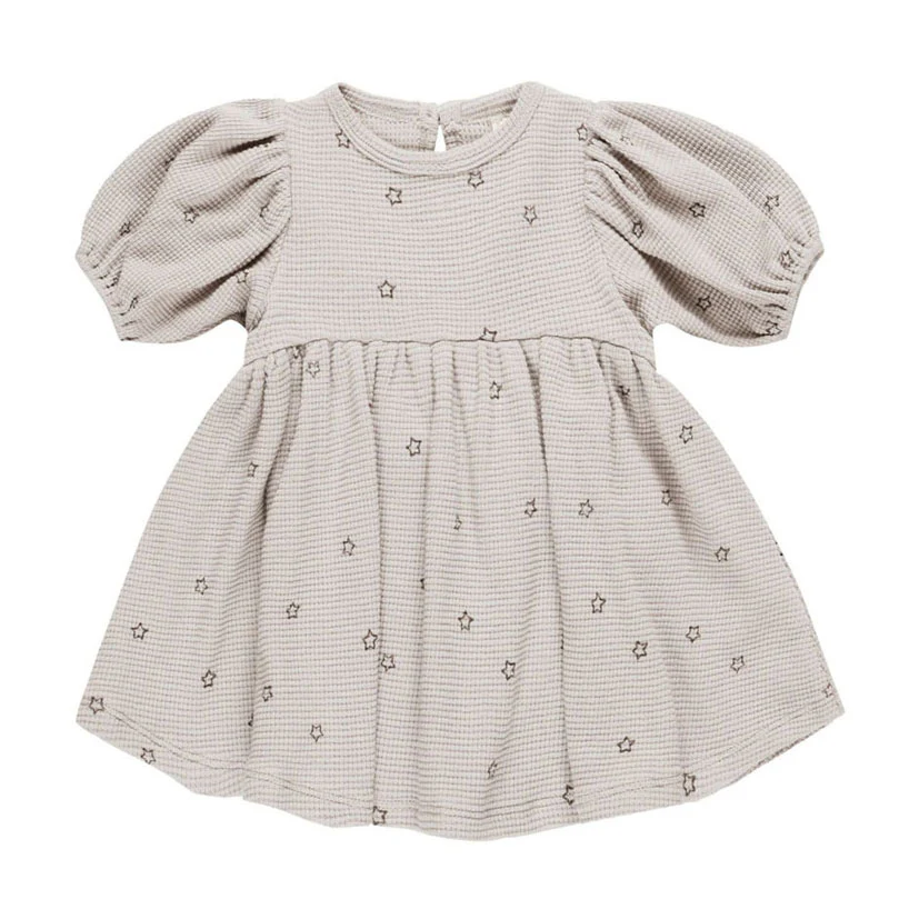 Quincy Mae Stars Waffle Babydoll Dress