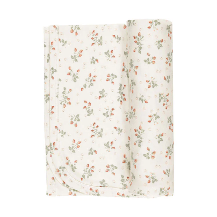 Quincy Mae Strawberries Bamboo Swaddle - Image 2