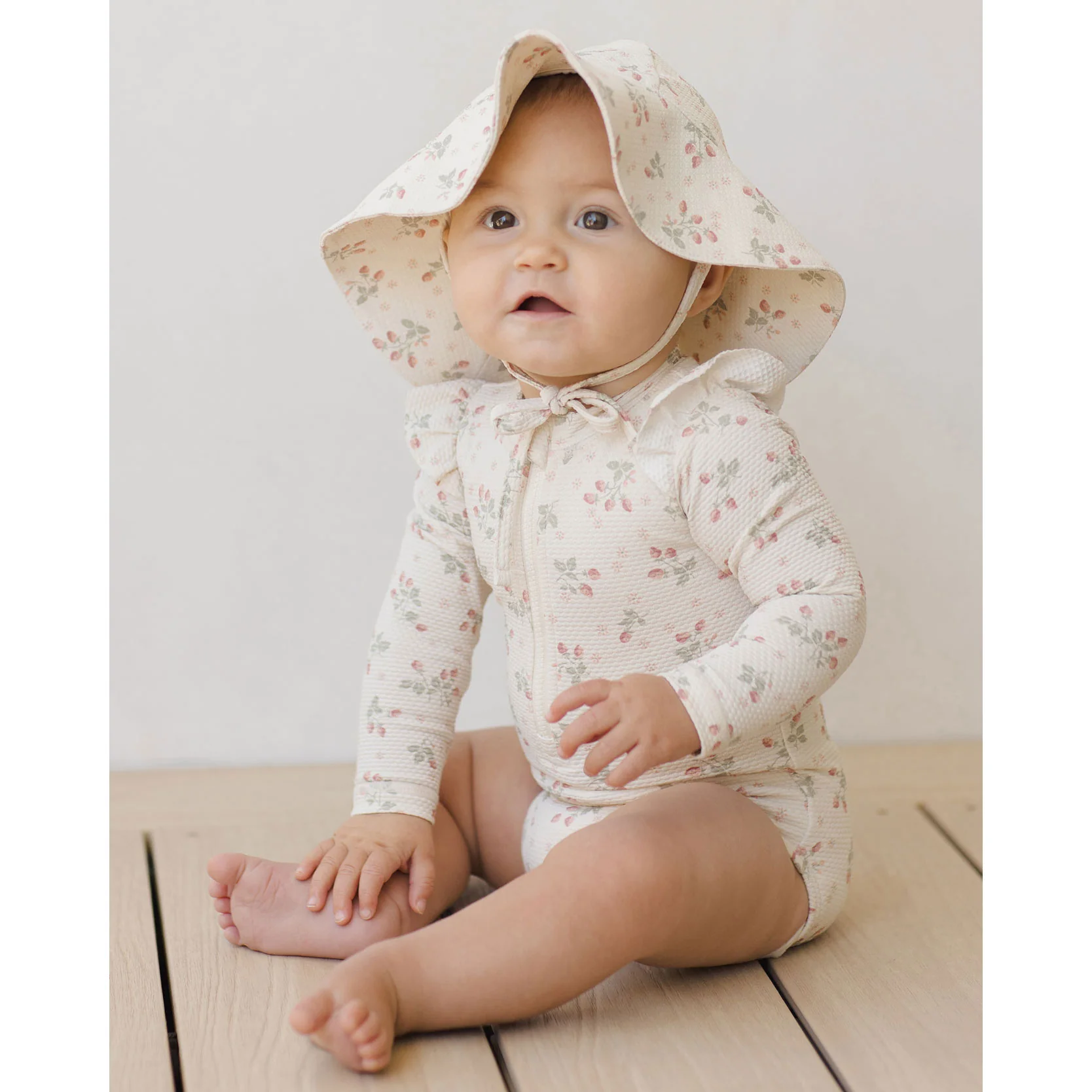 Quincy Mae Strawberries Byron Rashguard One-Piece - Image 2