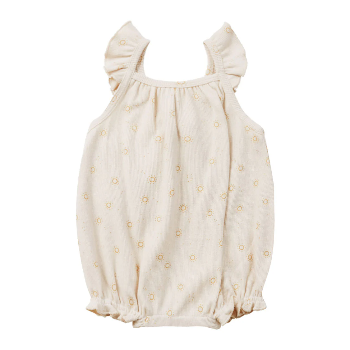 Quincy Mae Suns Ribbed Ruffle Romper
