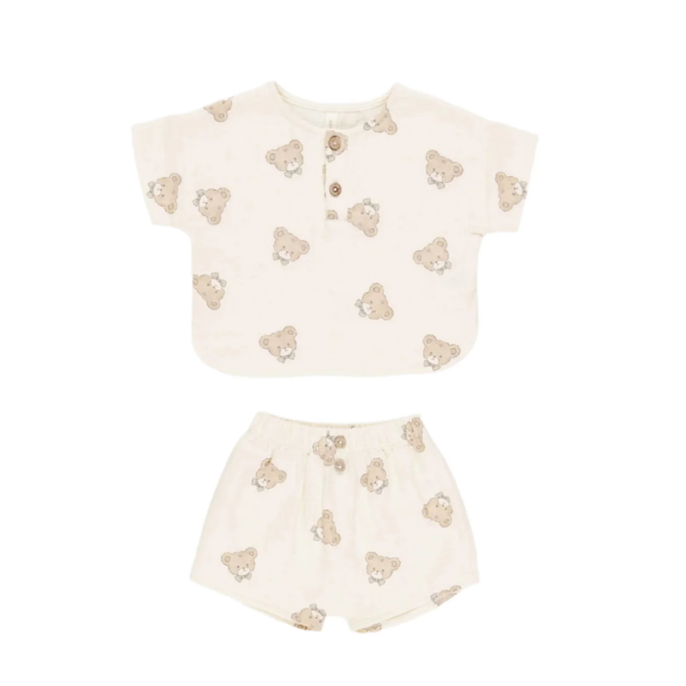 Quincy Mae Teddy Woven Boxy Top + Short Set