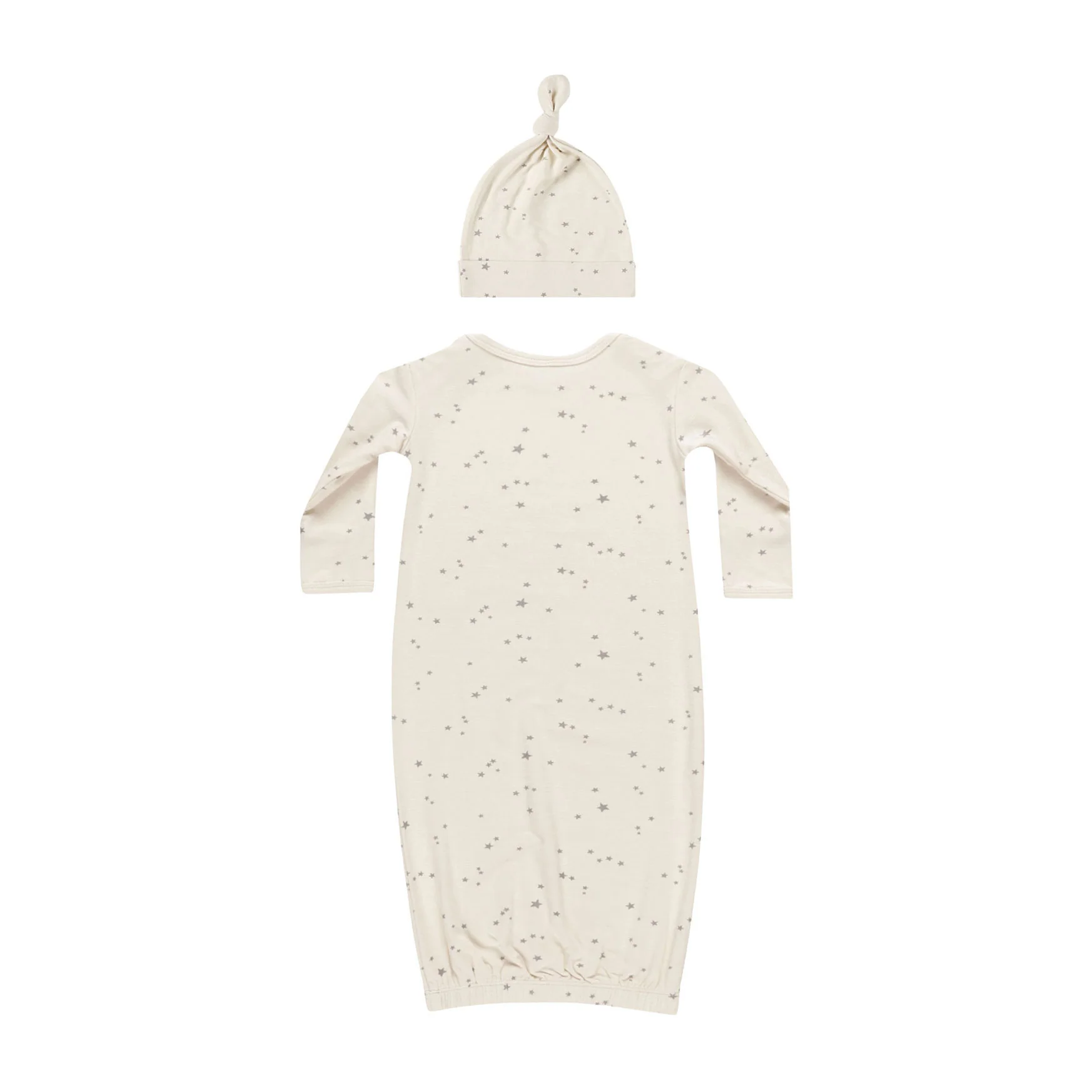 Quincy Mae Twinkle Bamboo Baby Gown + Hat Set - Image 2