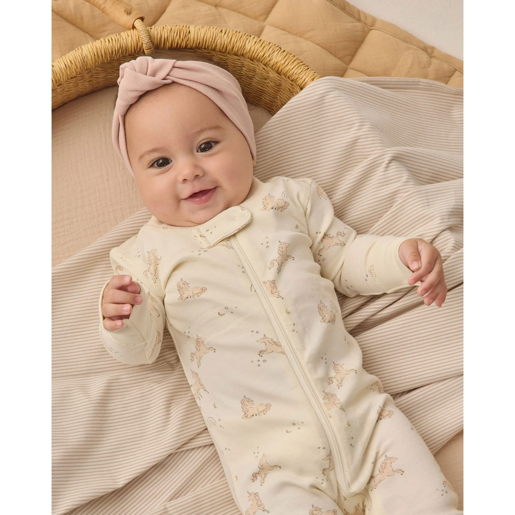 Quincy Mae Unicorns Zip Longsleeve Sleeper - Image 2