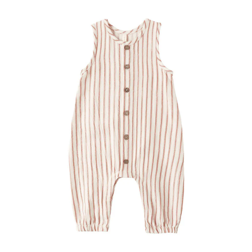 Quincy Mae Vintage Stripe Woven Jumpsuit