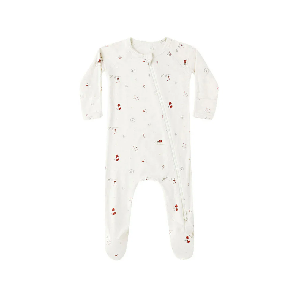 Quincy Mae Winter Wonderland Bamboo Zip Footie