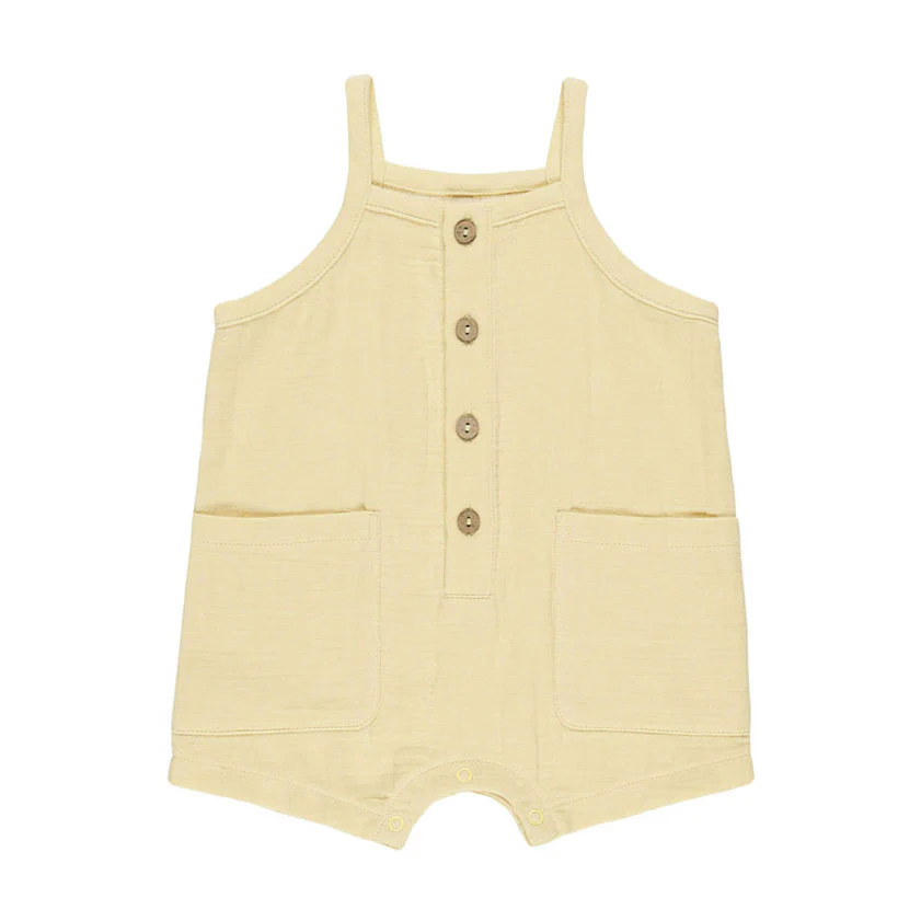 Quincy Mae Yellow Oakley Romper