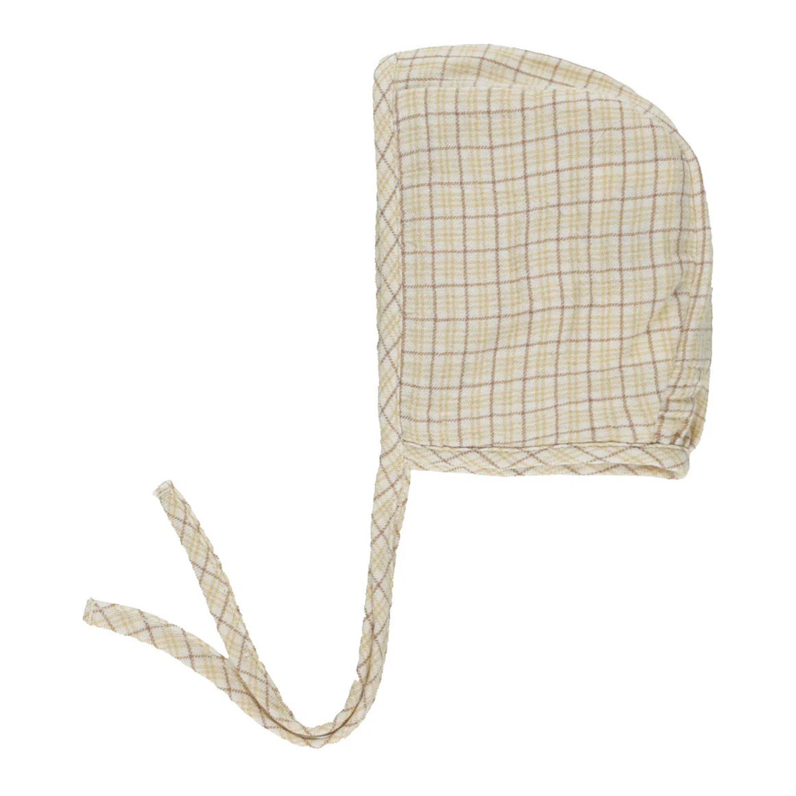 Quincy Mae Yellow Plaid Baby Bonnet