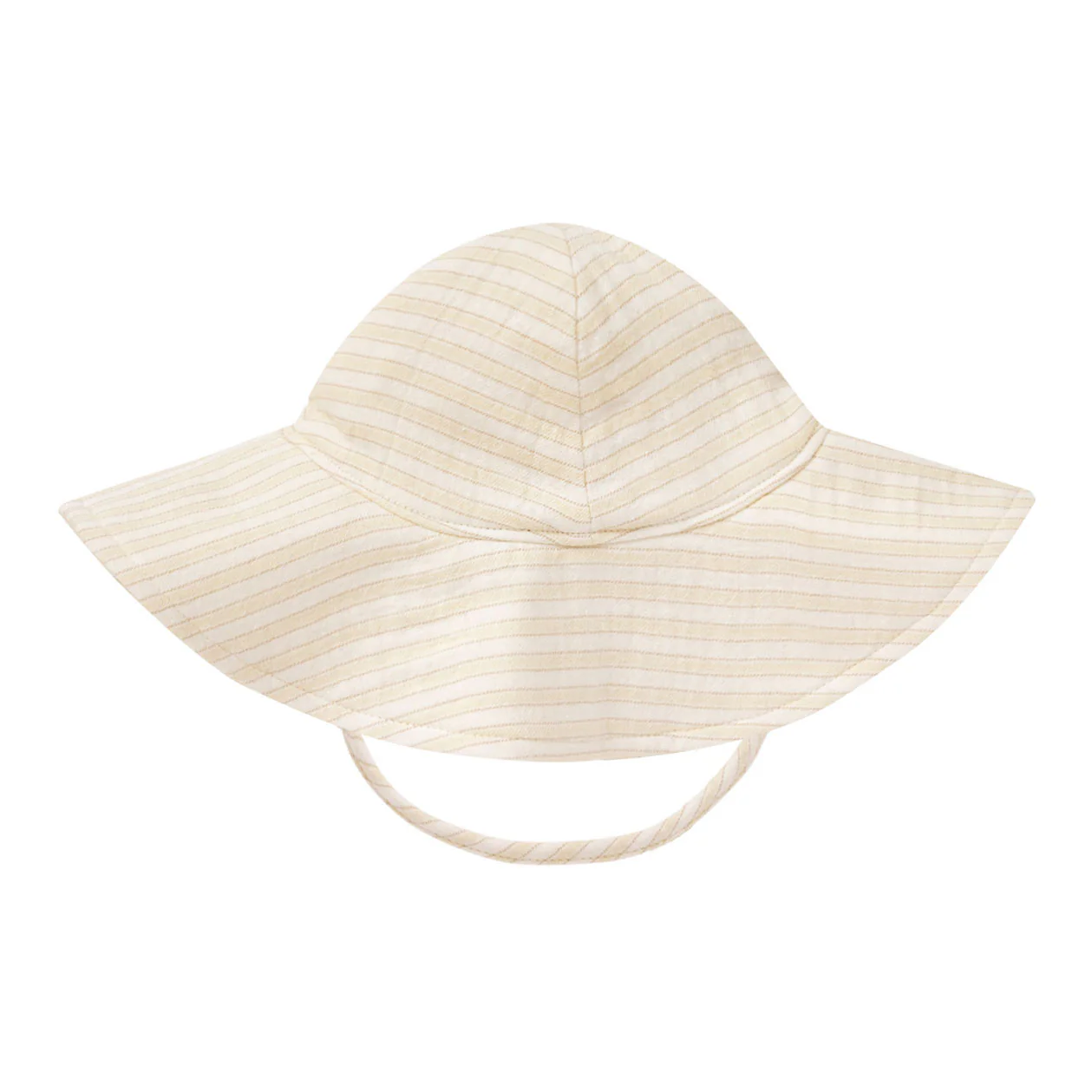 Quincy Mae Yellow Stripe Woven Sun Hat