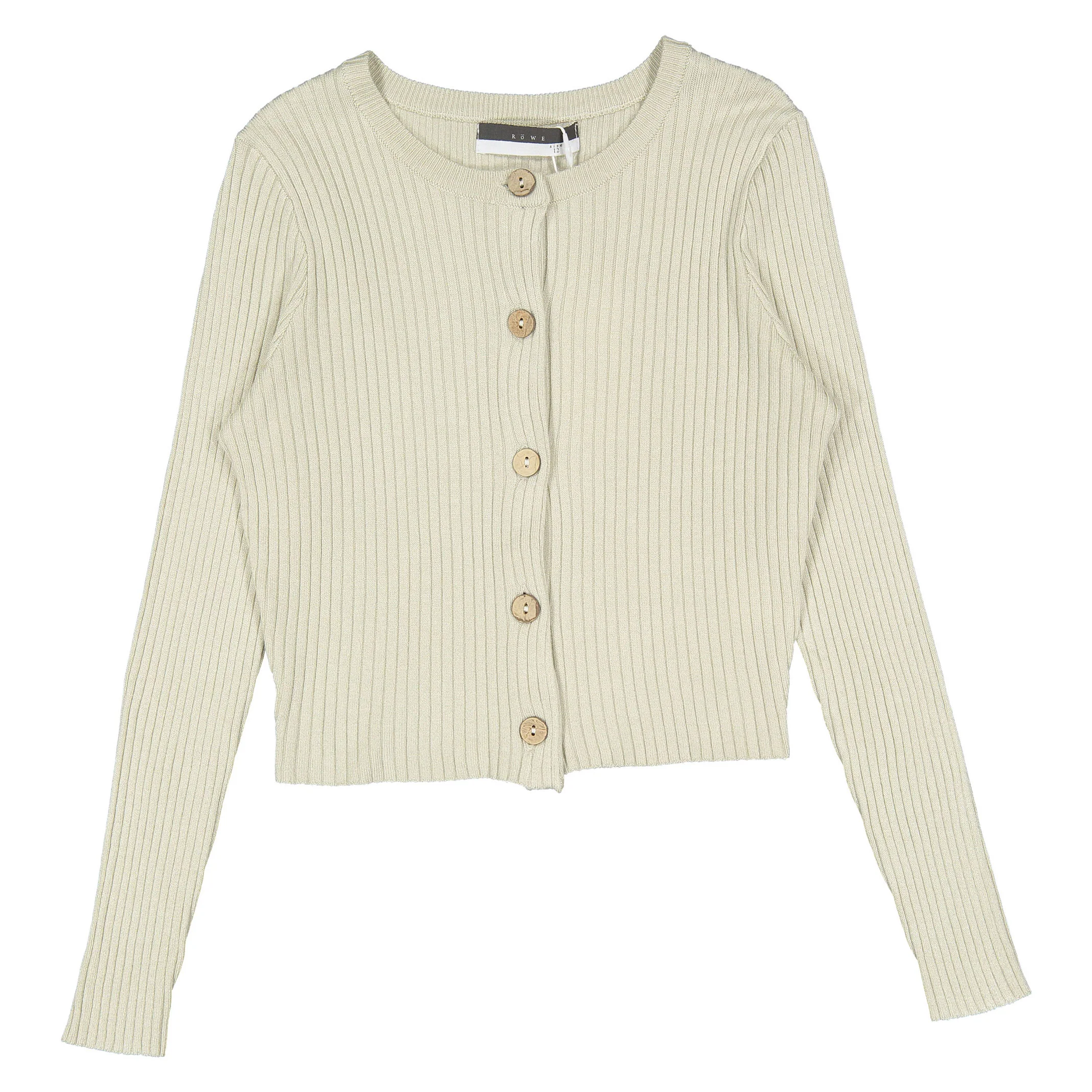 ROWE Beige Rib Knit Cardigan