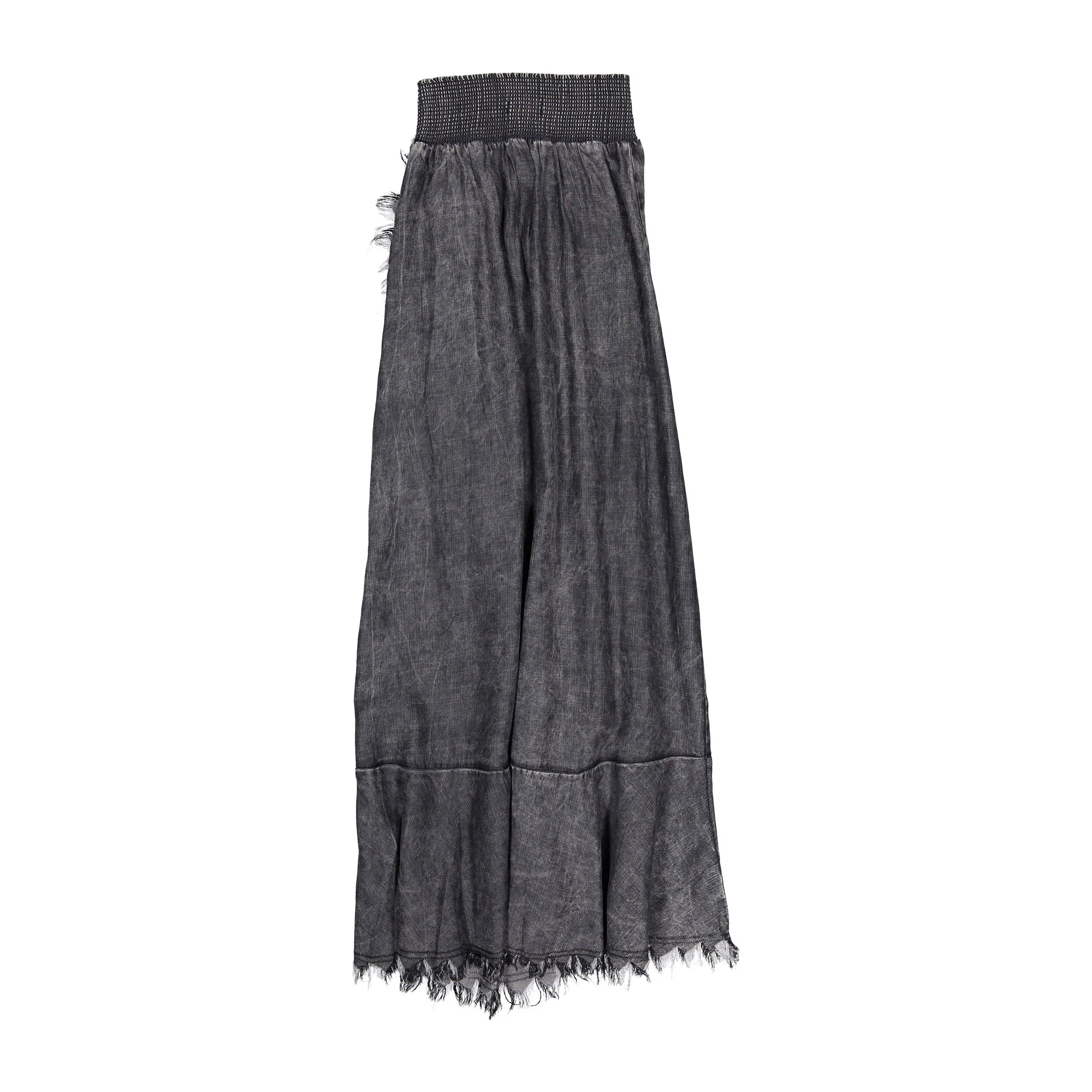 ROWE Black Denim Fringes Skirt - Image 2