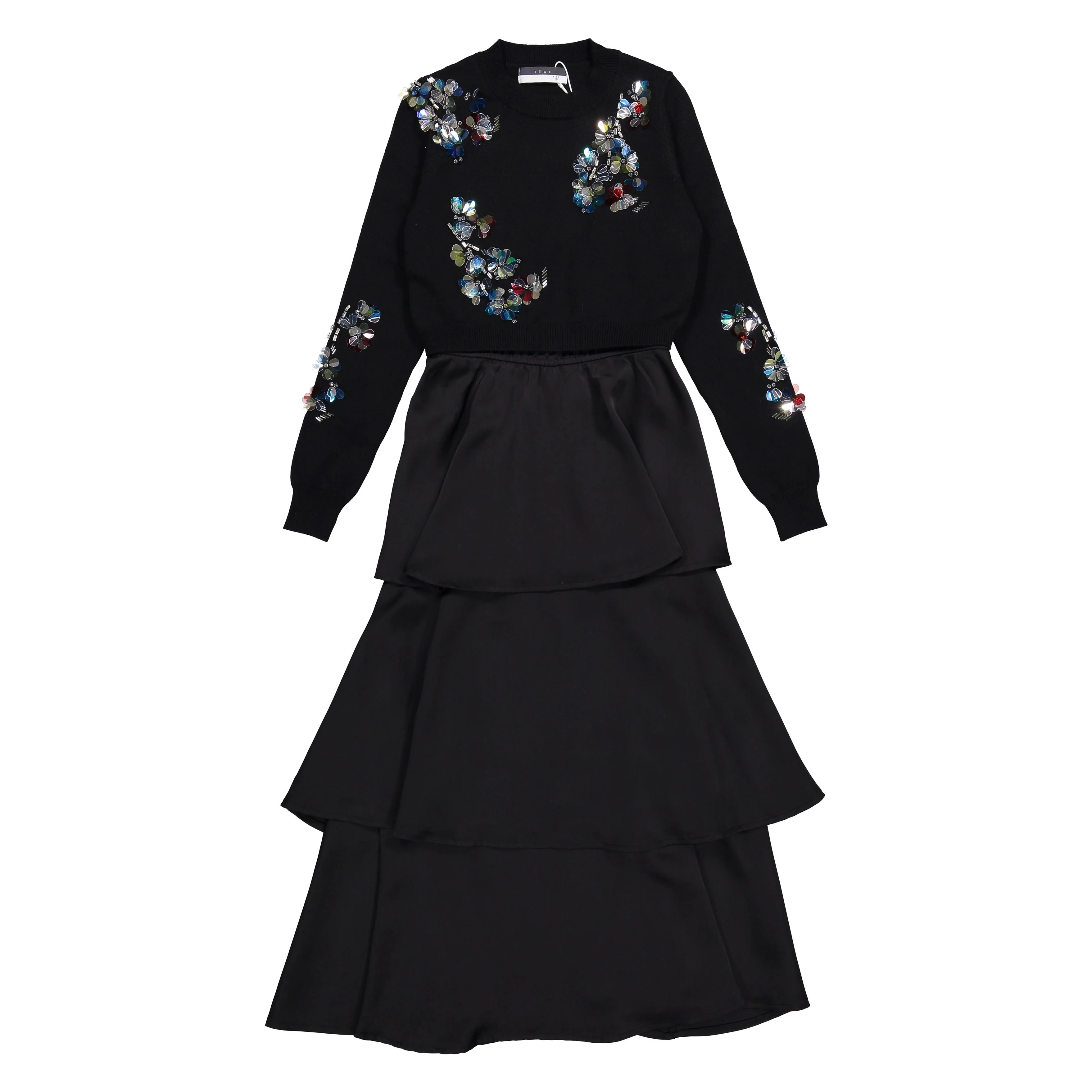 ROWE Layered Dress With Sequined Sweater