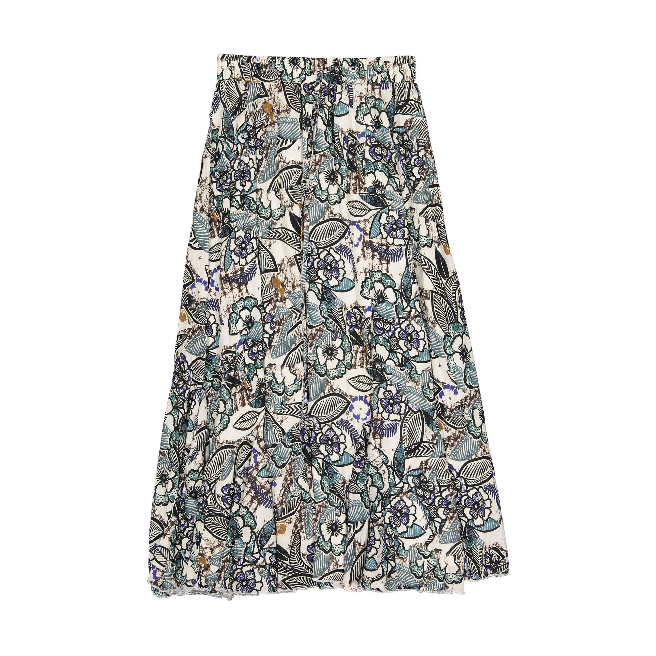 ROWE Floral Linen Skirt