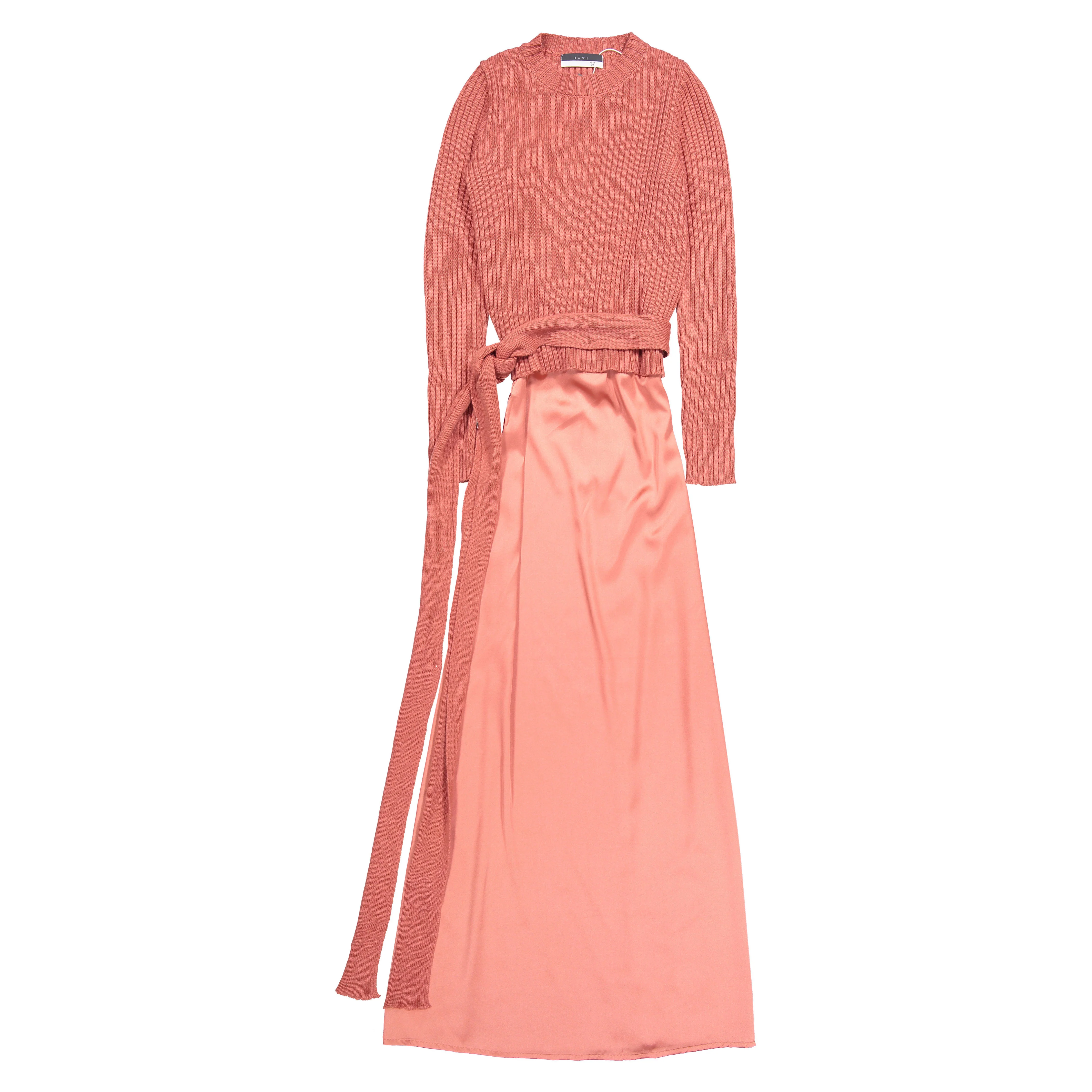 ROWE Muave Dress with Knit Overlay