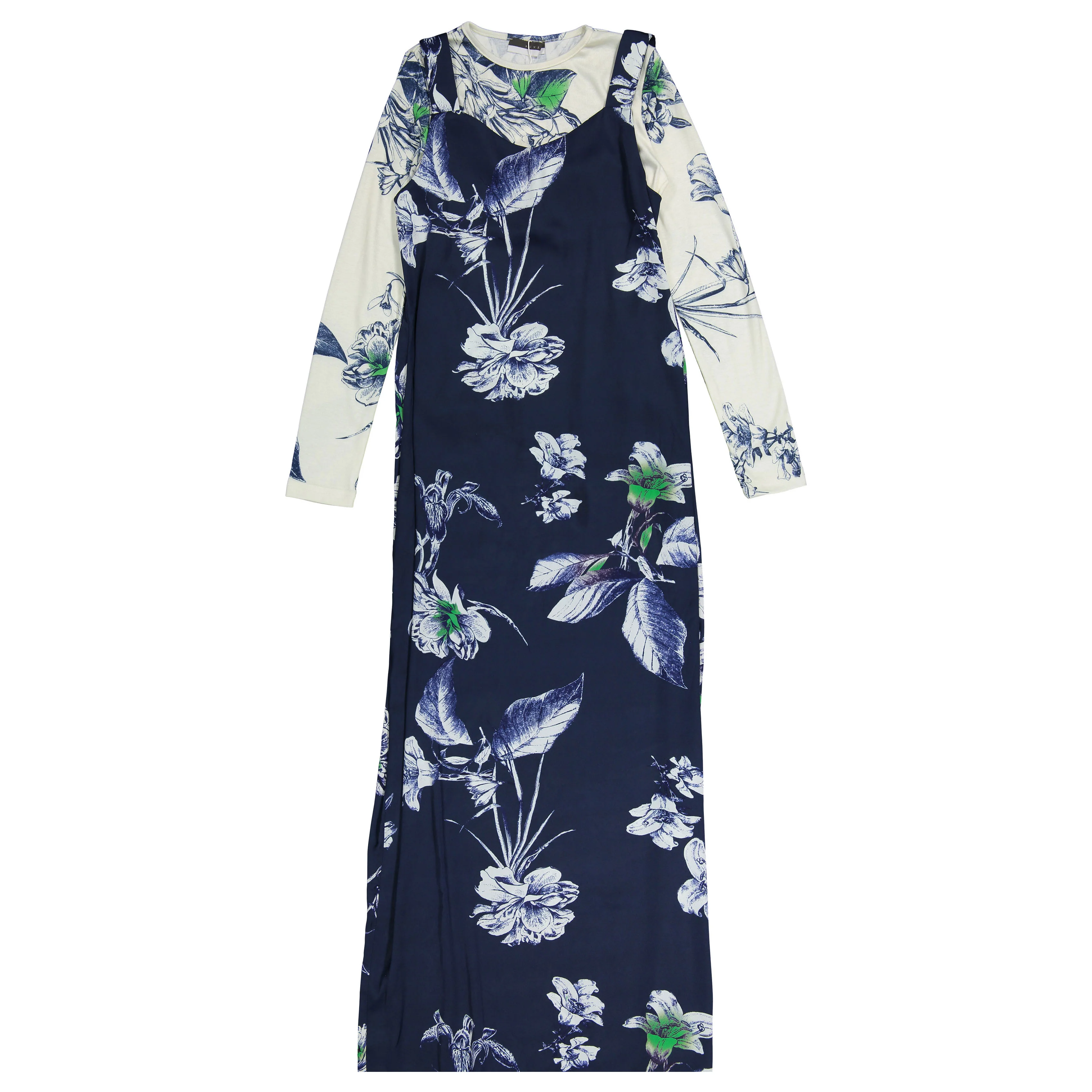 ROWE Navy Flowers Slip Dress Set