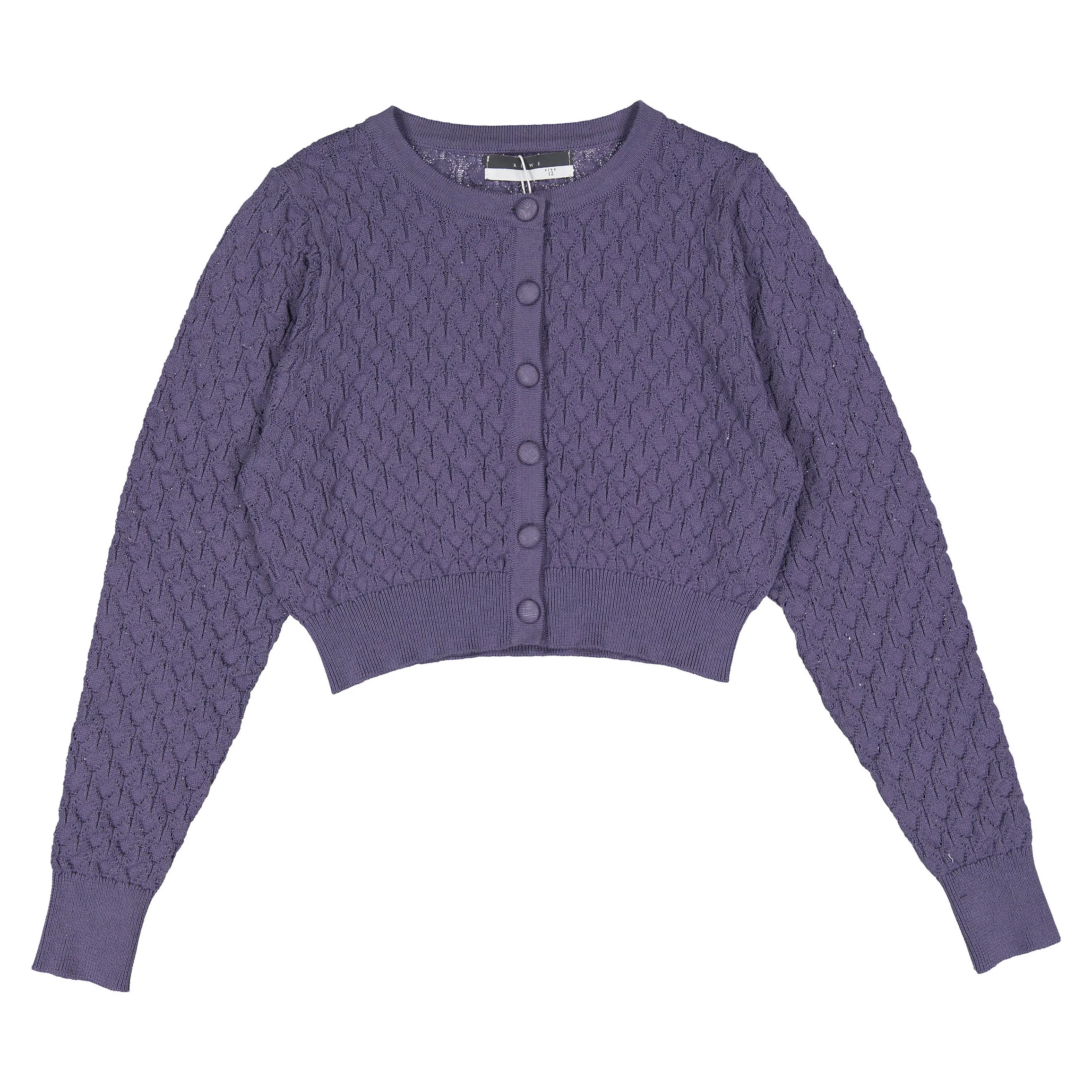 ROWE Periwinkle Cable Knit Cardigan