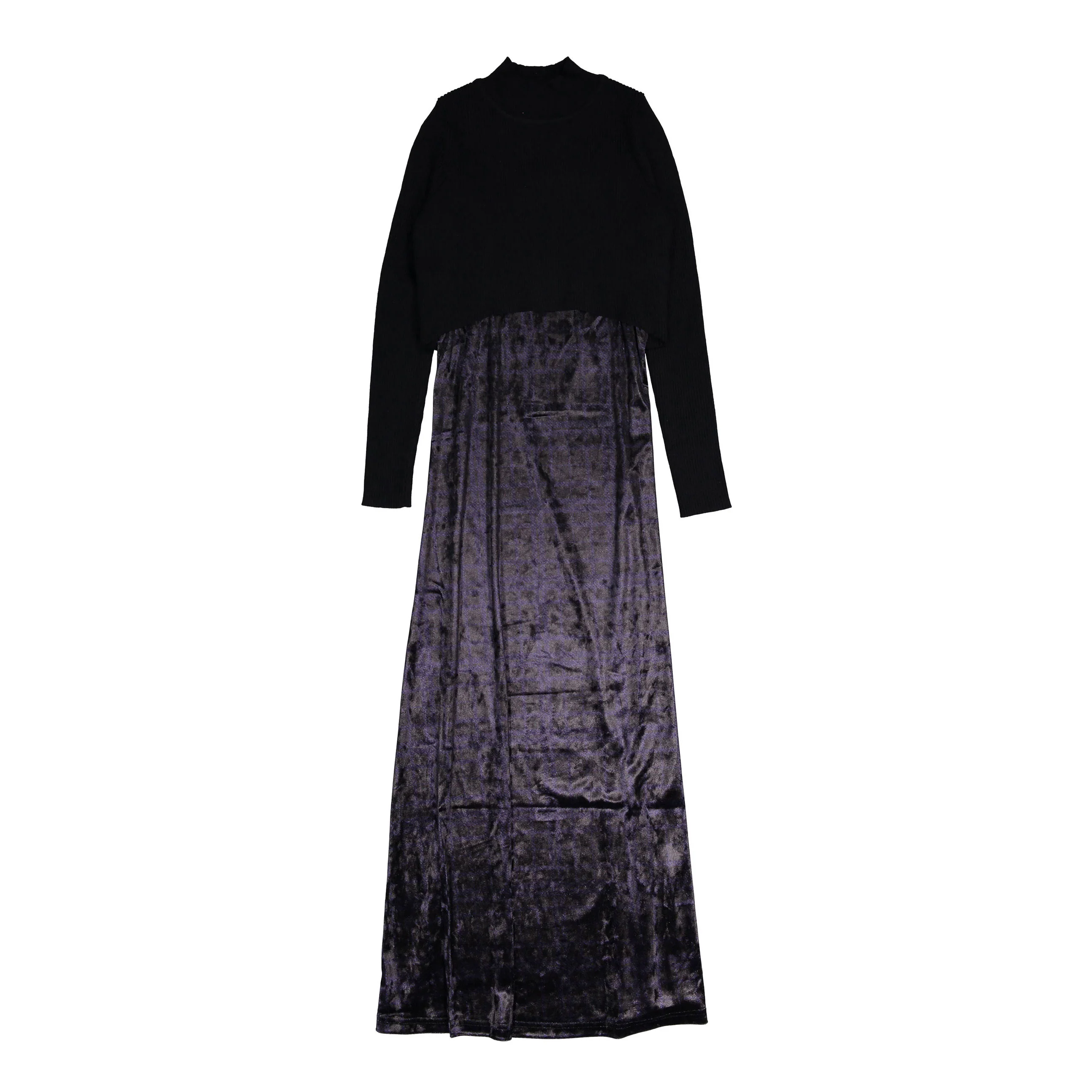 ROWE Velvet And Knit Maxi Dress