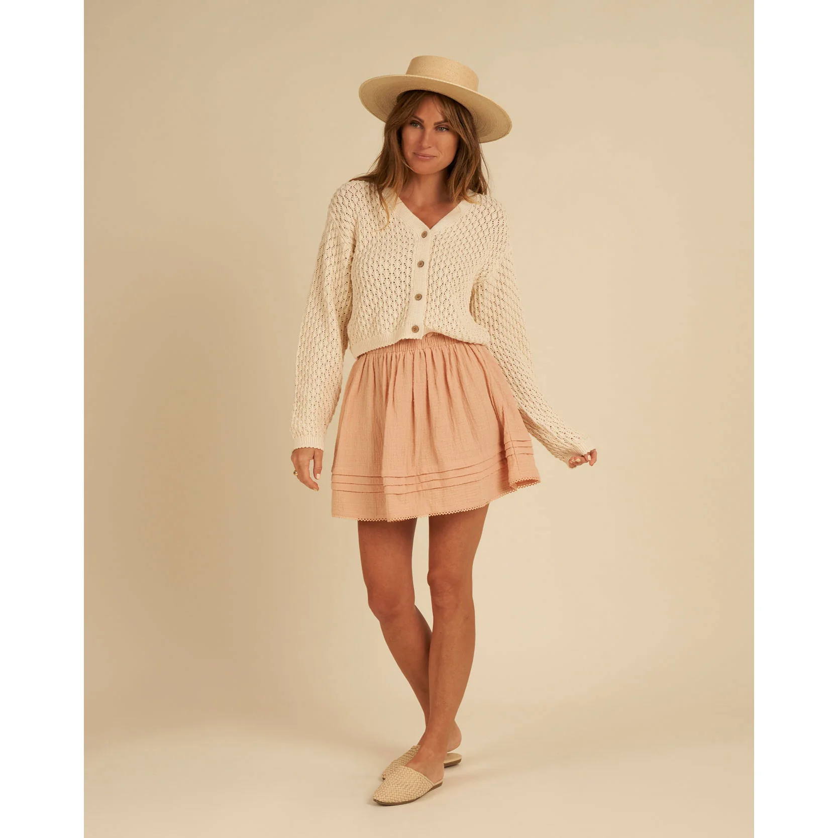 Rylee and Cru Apricot Womens Mae Skirt