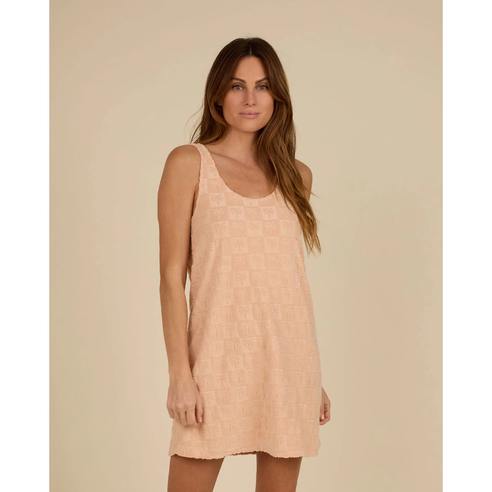 Rylee and Cru Apricot Womens Terry Tank Dress - Image 3