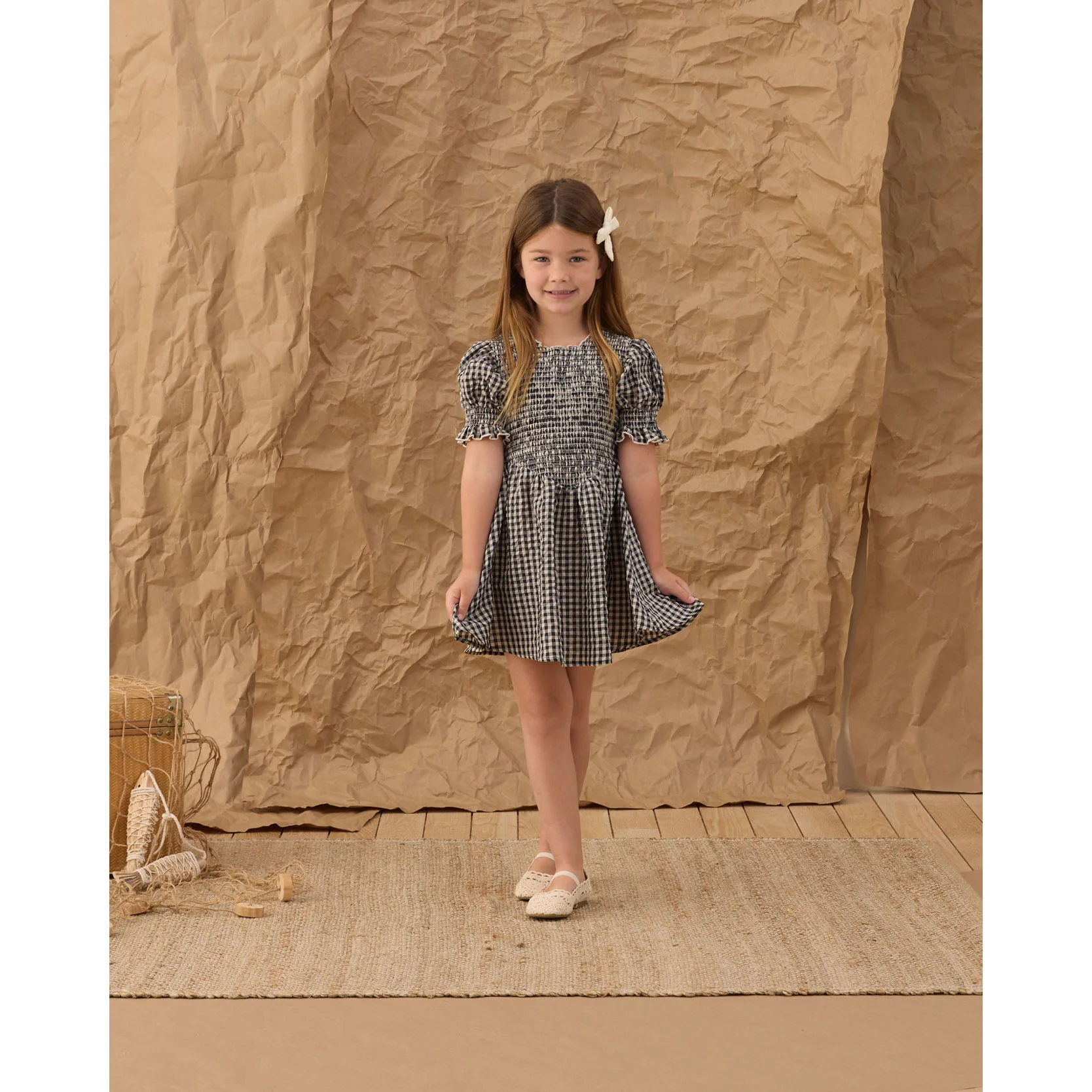 Rylee and Cru Black Check Louise Dress - Image 2