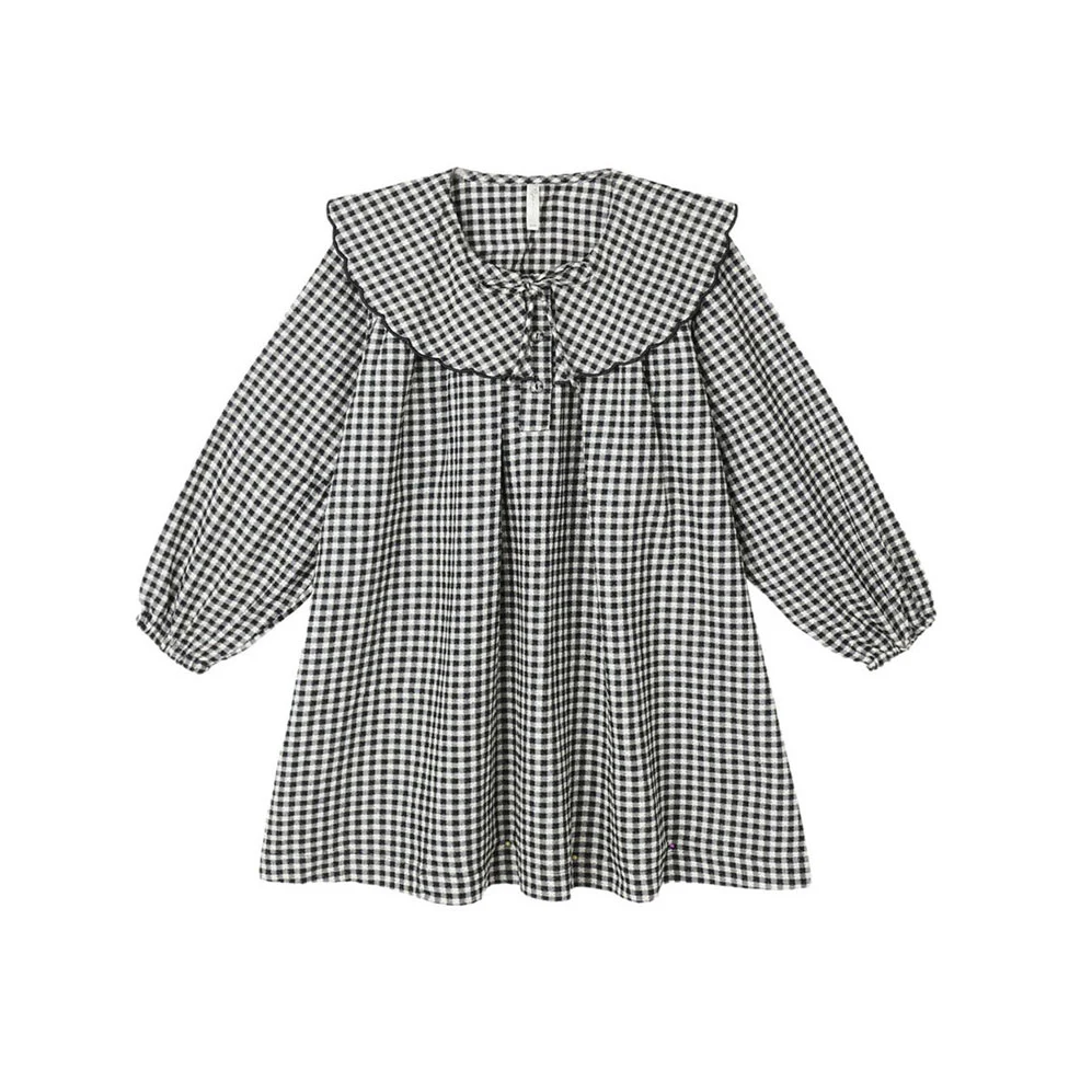 Rylee and Cru Black Gingham Mini Dress