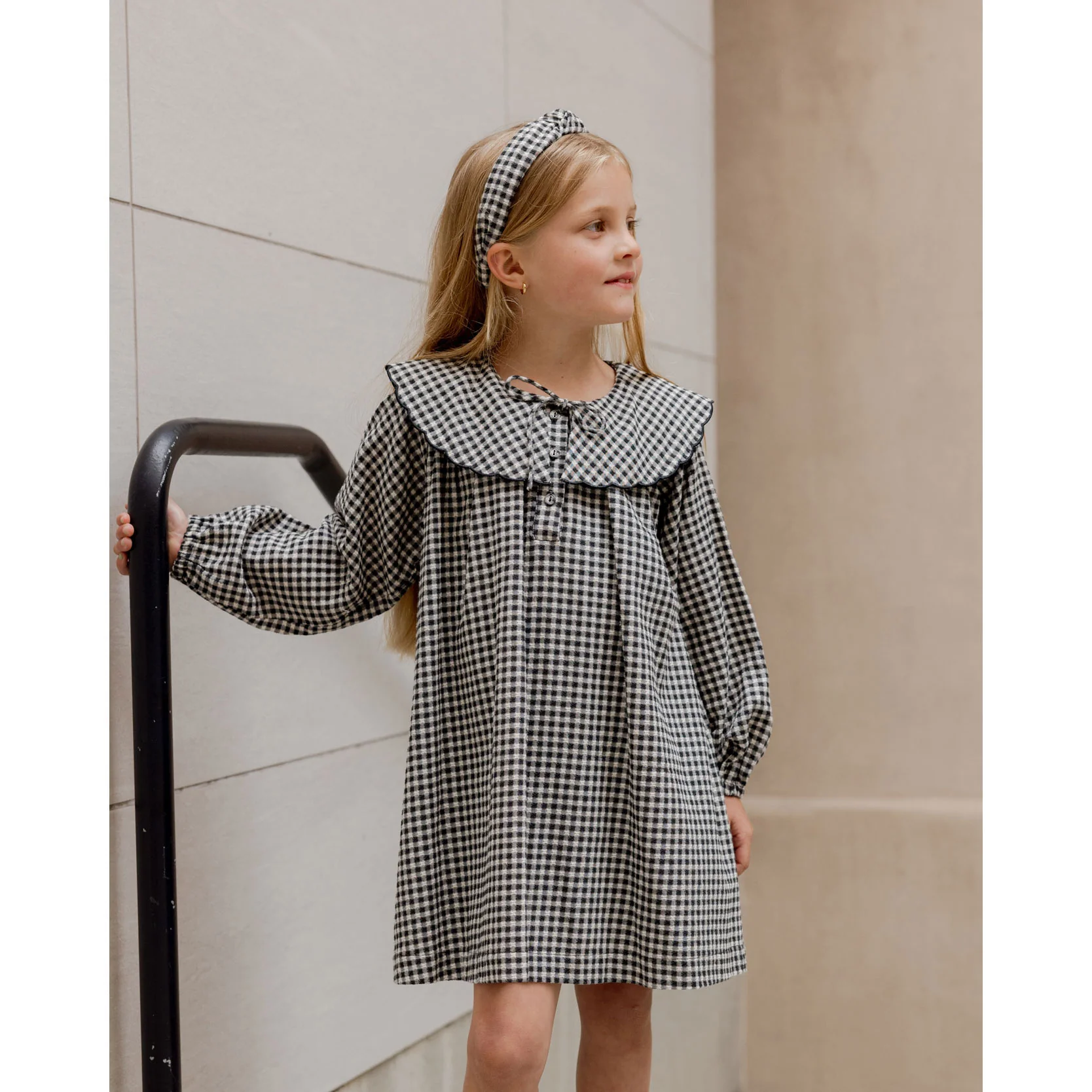 Rylee and Cru Black Gingham Mini Dress - Image 2