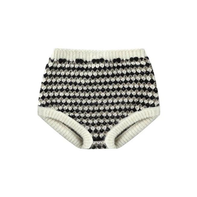 Rylee and Cru Black Speckle Knit Bloomer