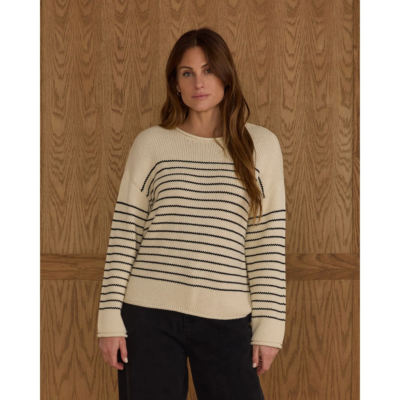 Rylee and Cru Black Stripe Women Jacques Sweater - Image 3